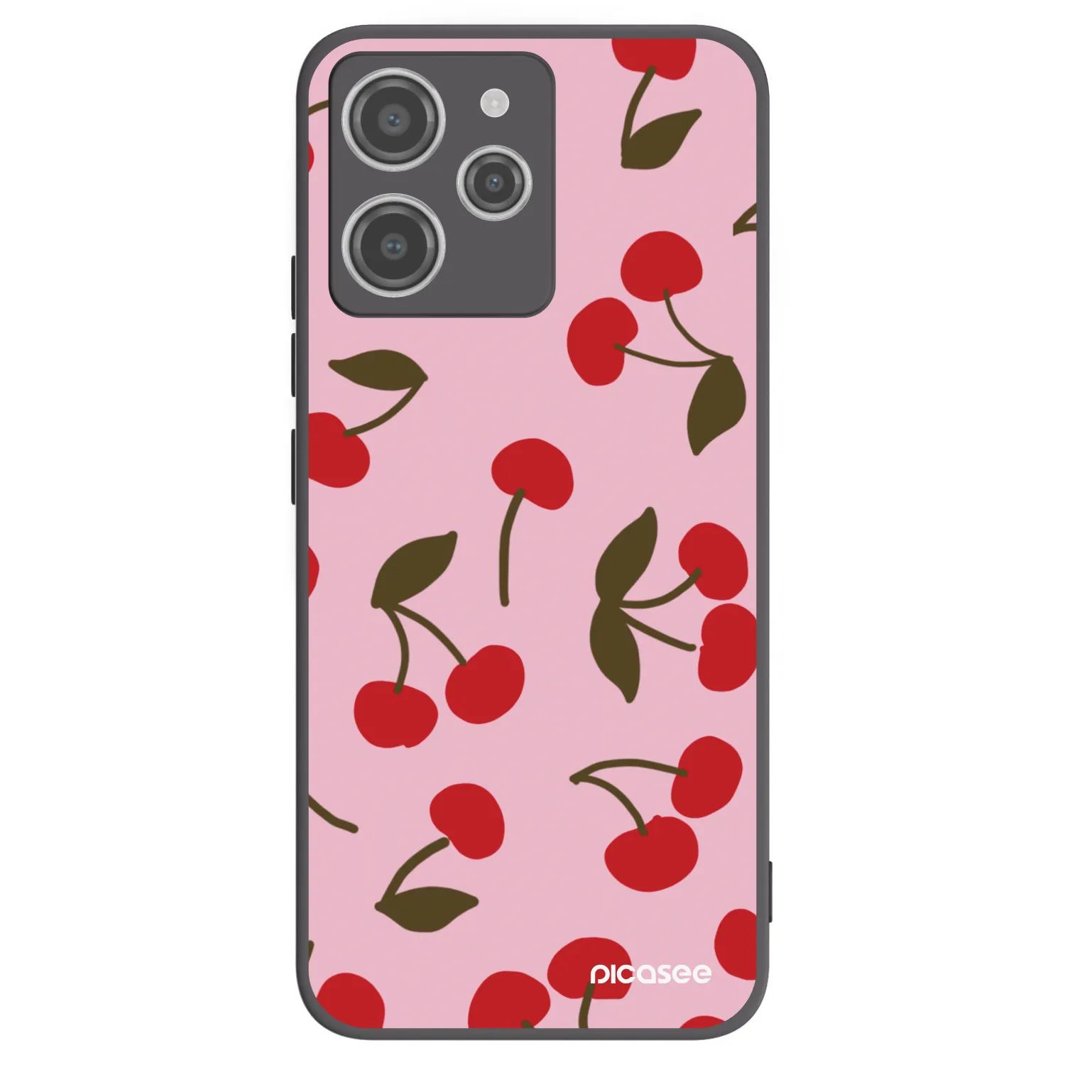 Picasee crna silikonska maskica za Xiaomi Redmi 12 4G - Cherry