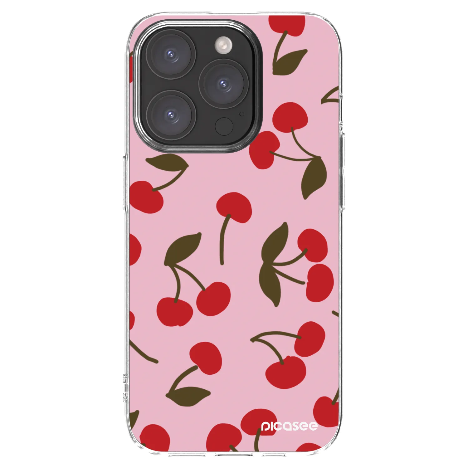 Picasee silikonska prozirna maskica za Apple iPhone 15 Pro - Cherry