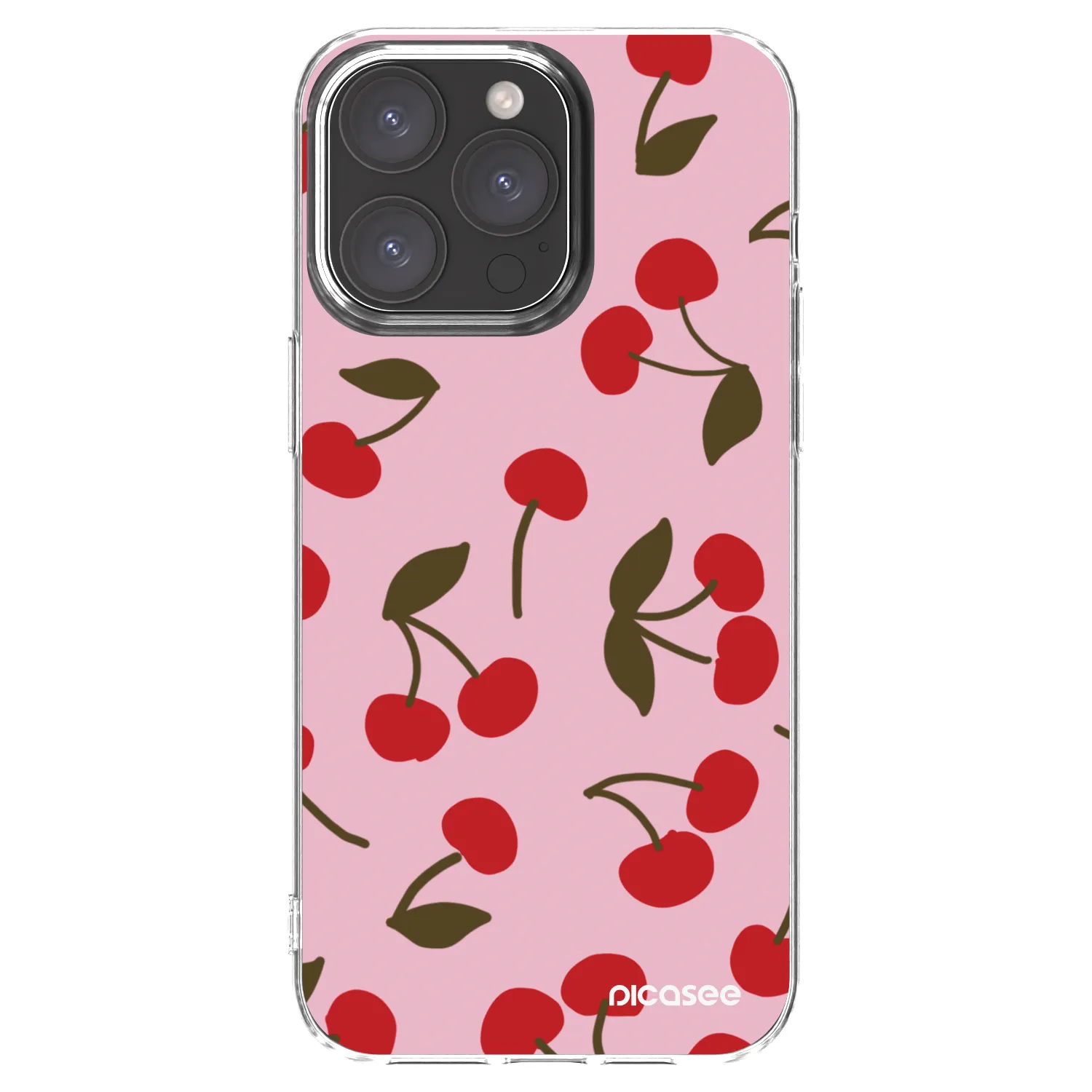 Picasee silikonska prozirna maskica za Apple iPhone 15 Pro Max - Cherry