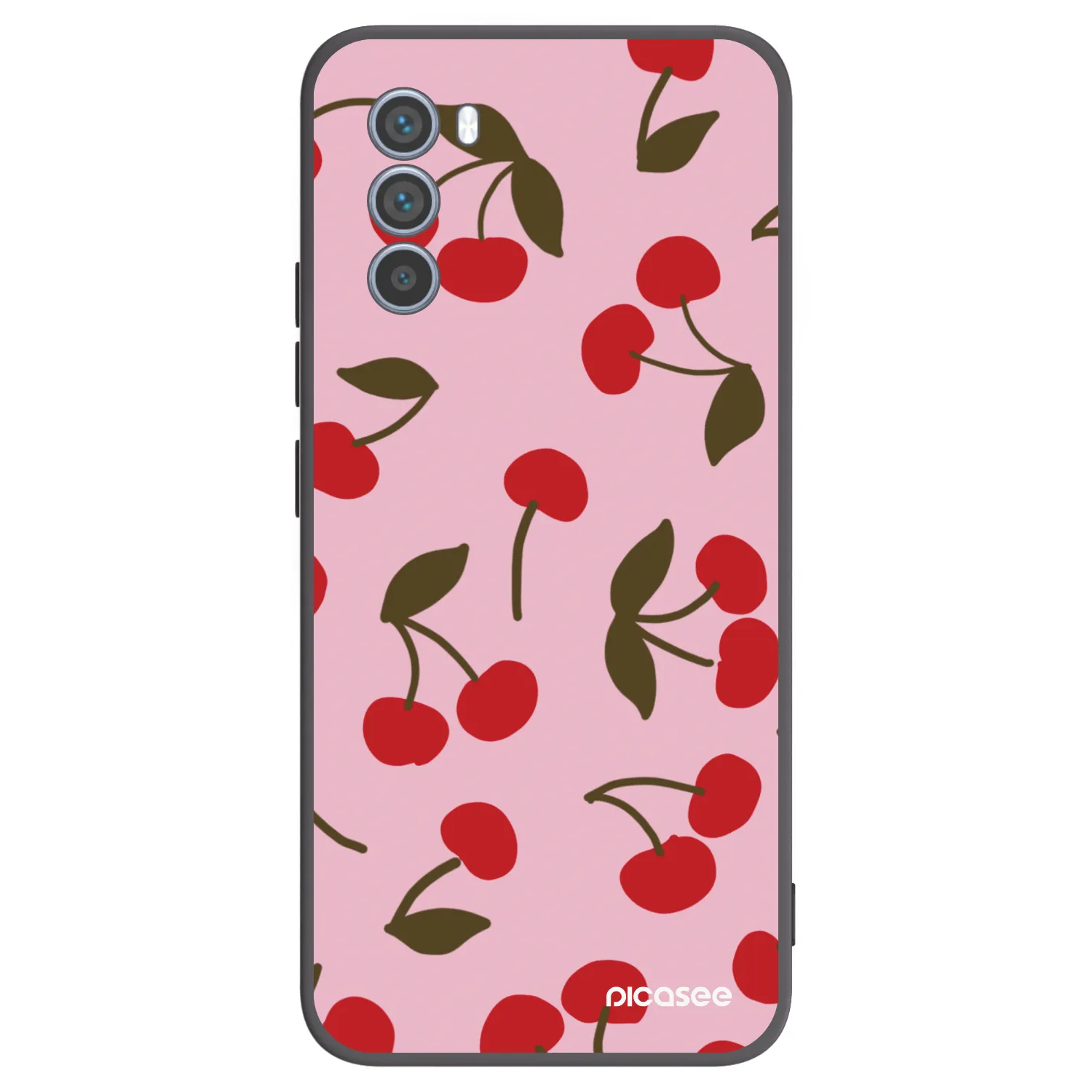 Picasee crna silikonska maskica za Motorola Moto G62 - Cherry