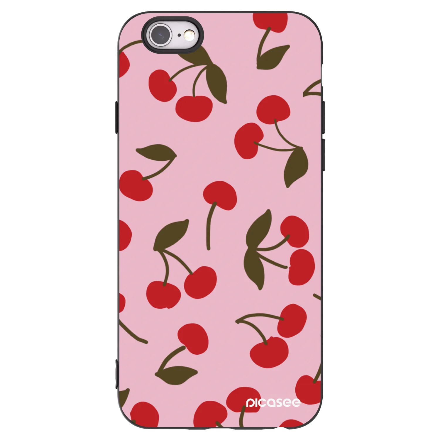 Picasee crna silikonska maskica za Apple iPhone 6/6S - Cherry