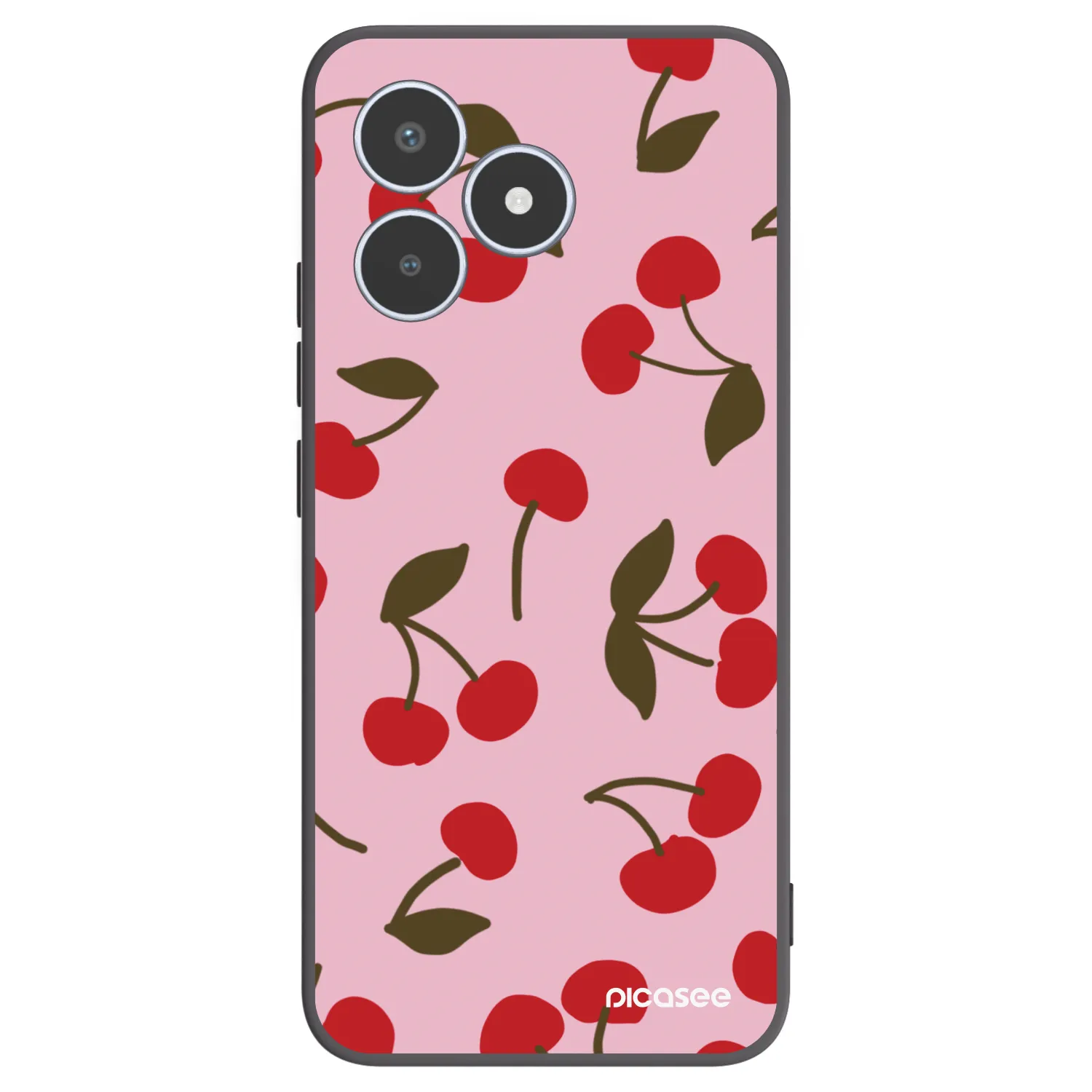 Picasee crna silikonska maskica za Realme C53 - Cherry