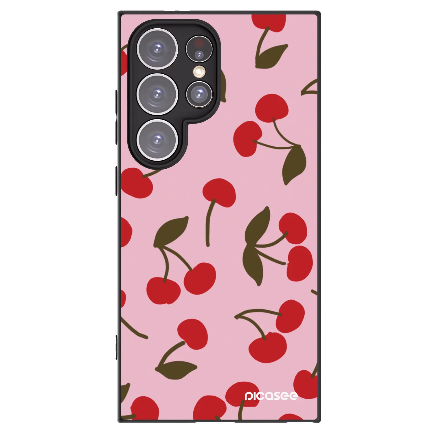 Picasee crna silikonska maskica za Samsung Galaxy S24 Ultra S928B 5G - Cherry