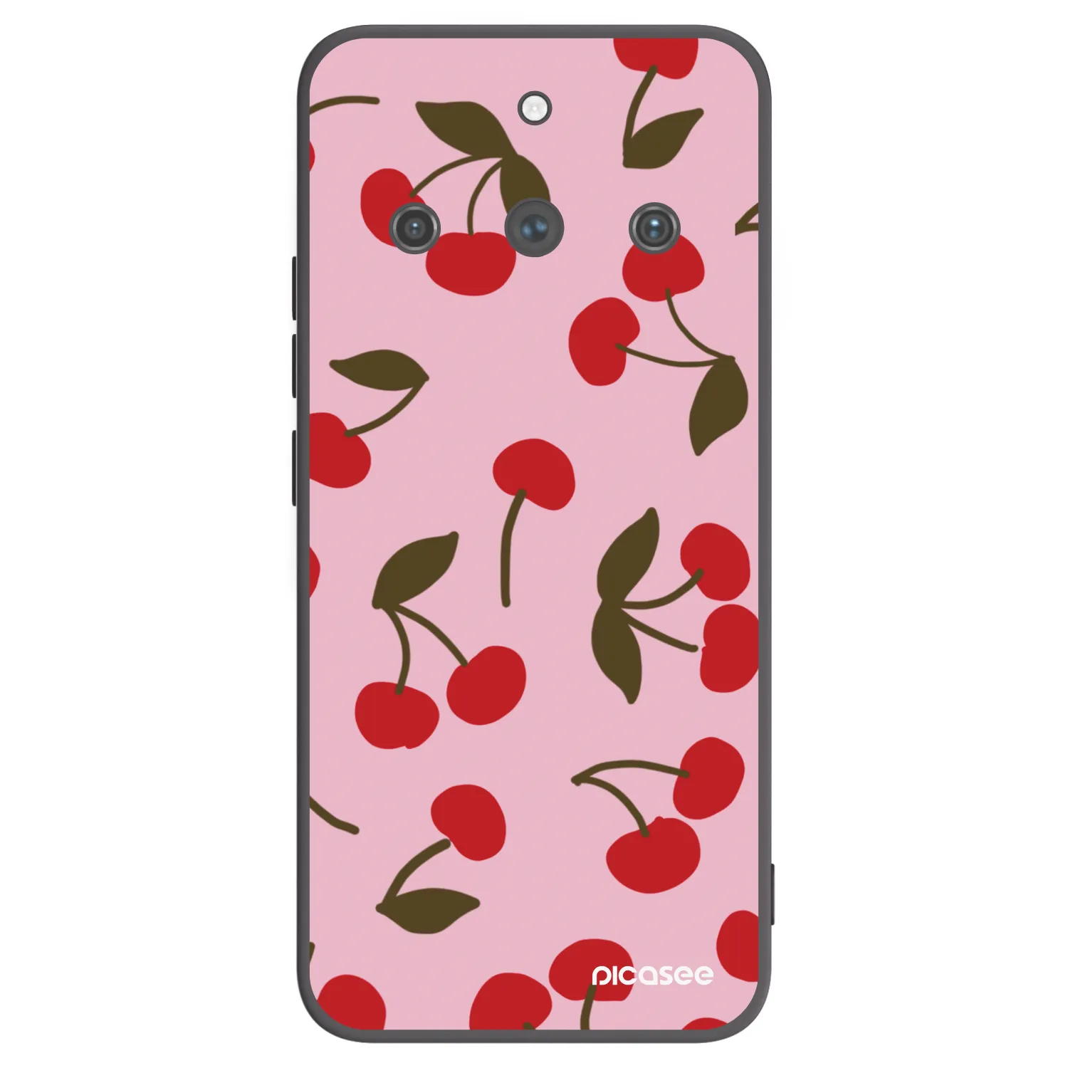 Picasee crna silikonska maskica za Realme 11 Pro+ - Cherry