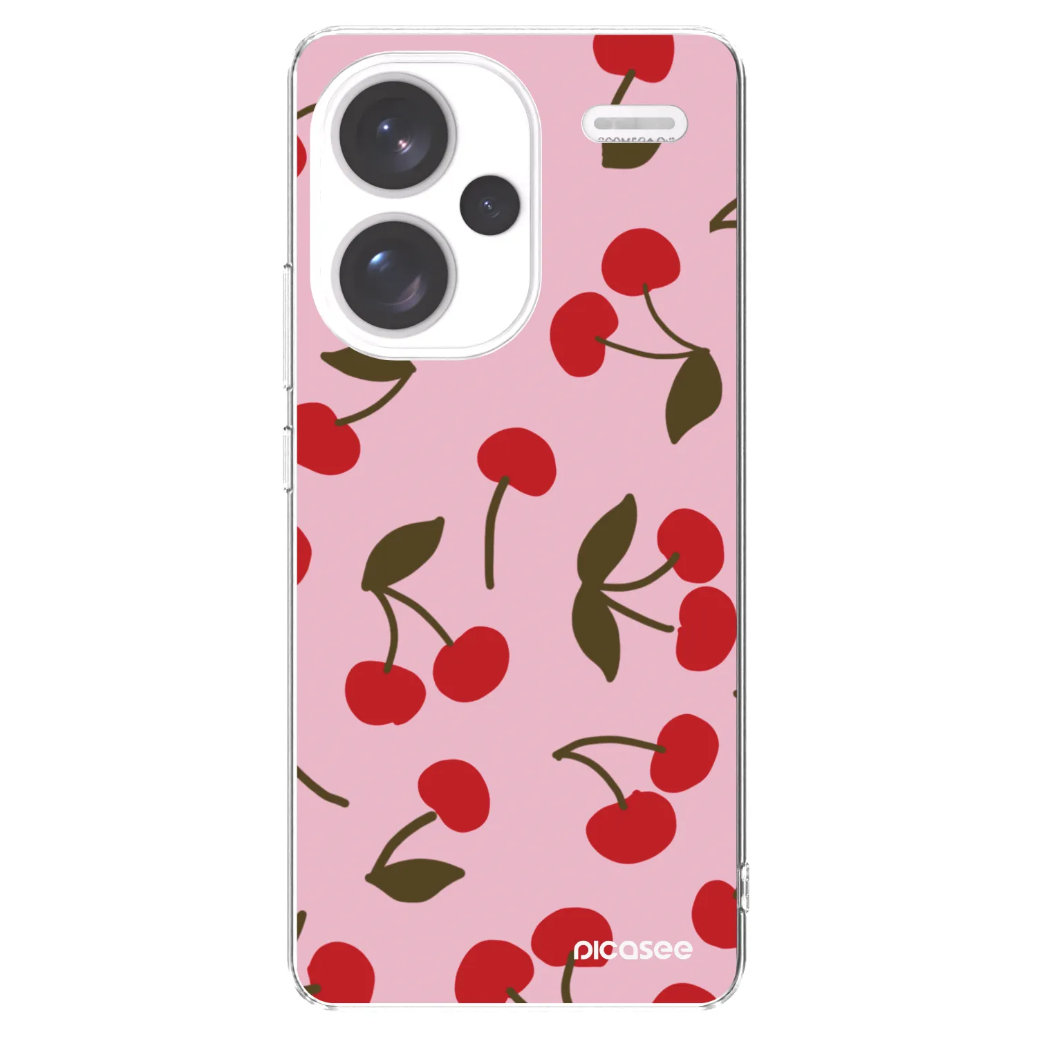 Picasee silikonska prozirna maskica za Xiaomi Redmi Note 13 Pro+ 5G - Cherry