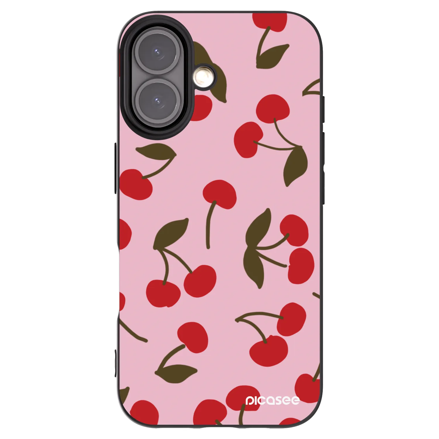 Picasee crna silikonska maskica za Apple iPhone 16 - Cherry