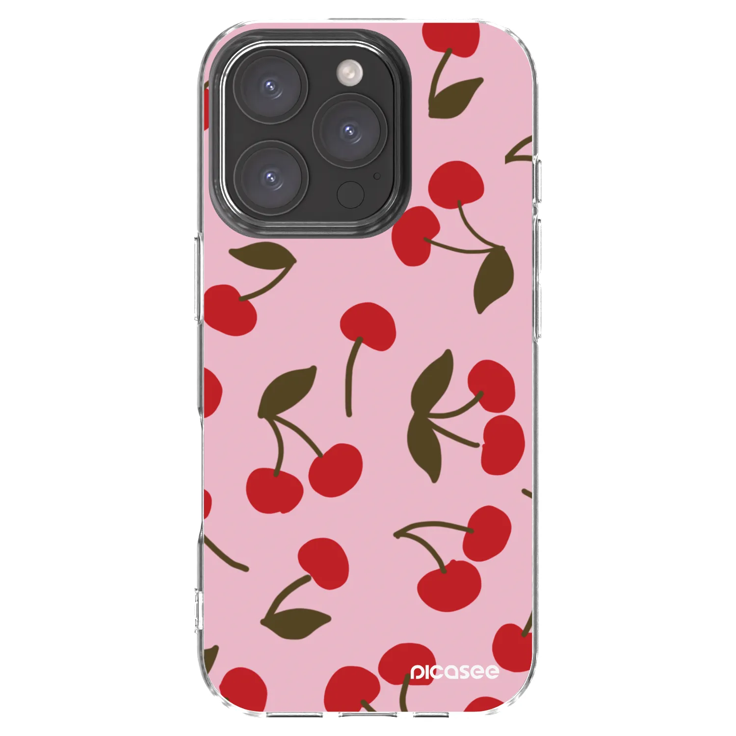 Picasee silikonska prozirna maskica za Apple iPhone 16 Pro - Cherry