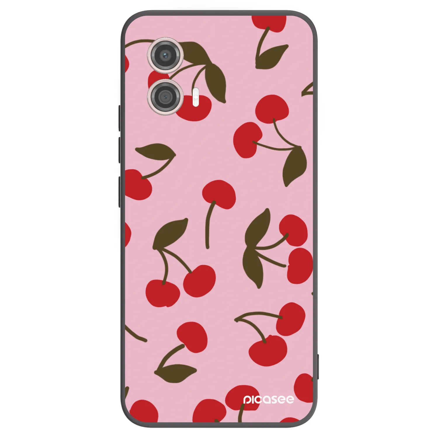 Picasee crna silikonska maskica za Motorola Moto G53 5G - Cherry