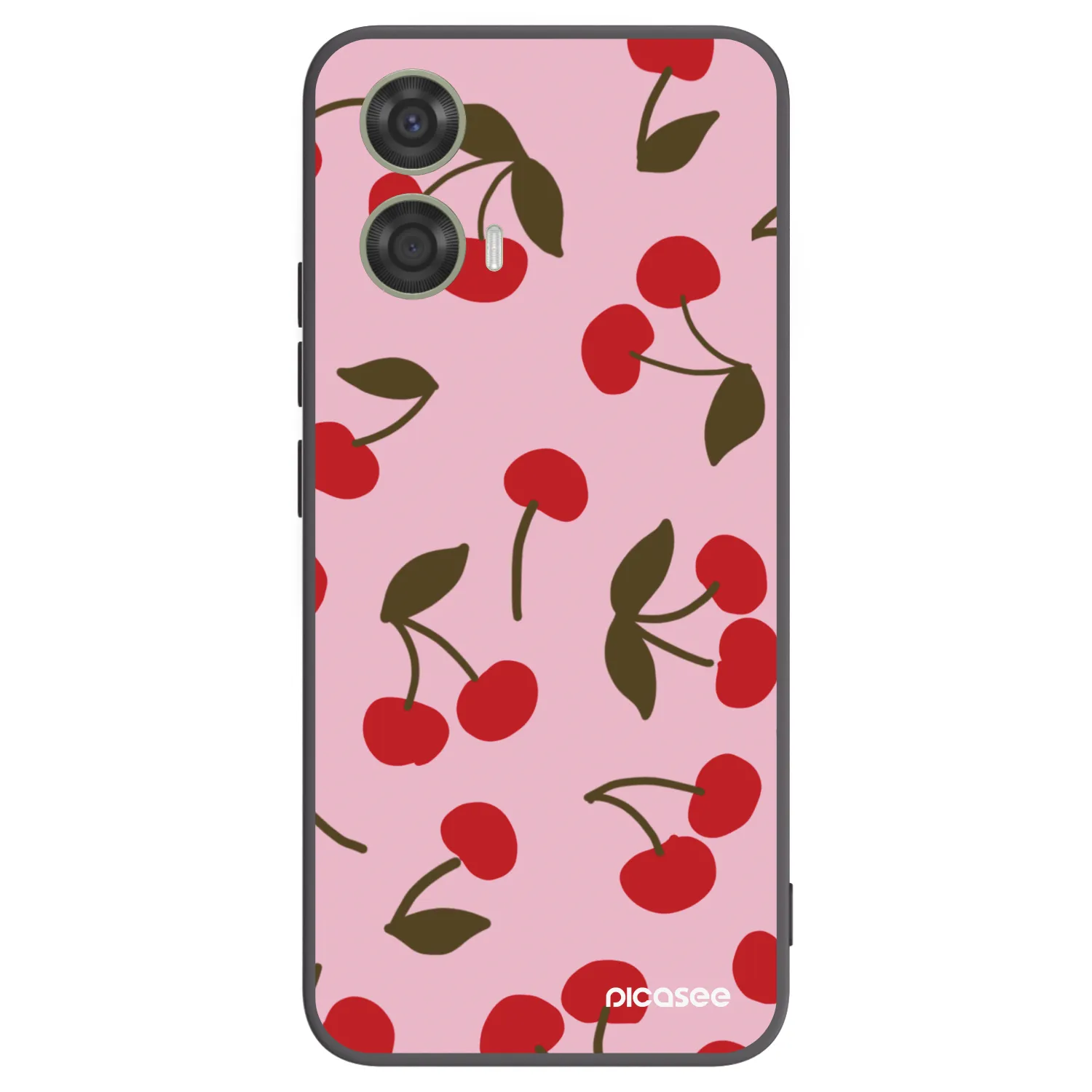 Picasee crna silikonska maskica za Motorola Moto G24 - Cherry