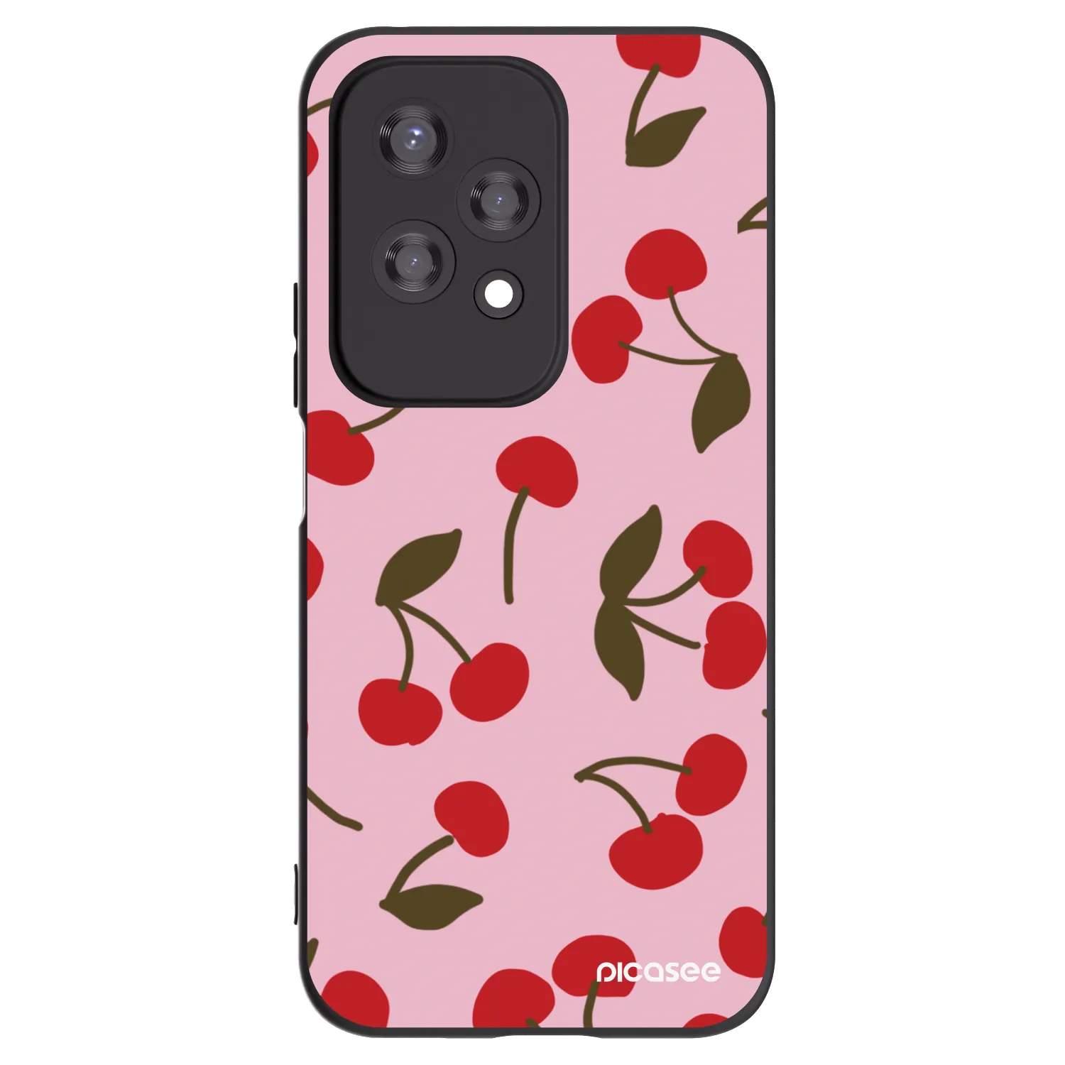 Picasee crna silikonska maskica za Honor 200 Lite - Cherry