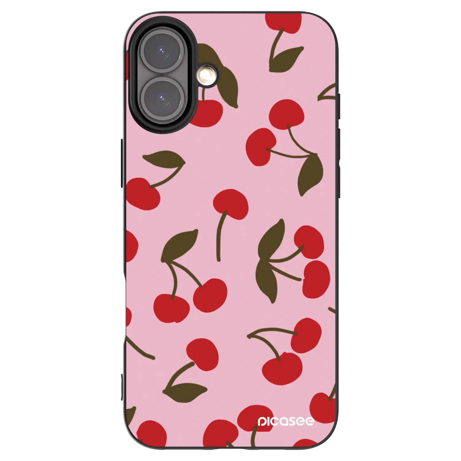 Picasee crna silikonska maskica za Apple iPhone 16 Plus - Cherry
