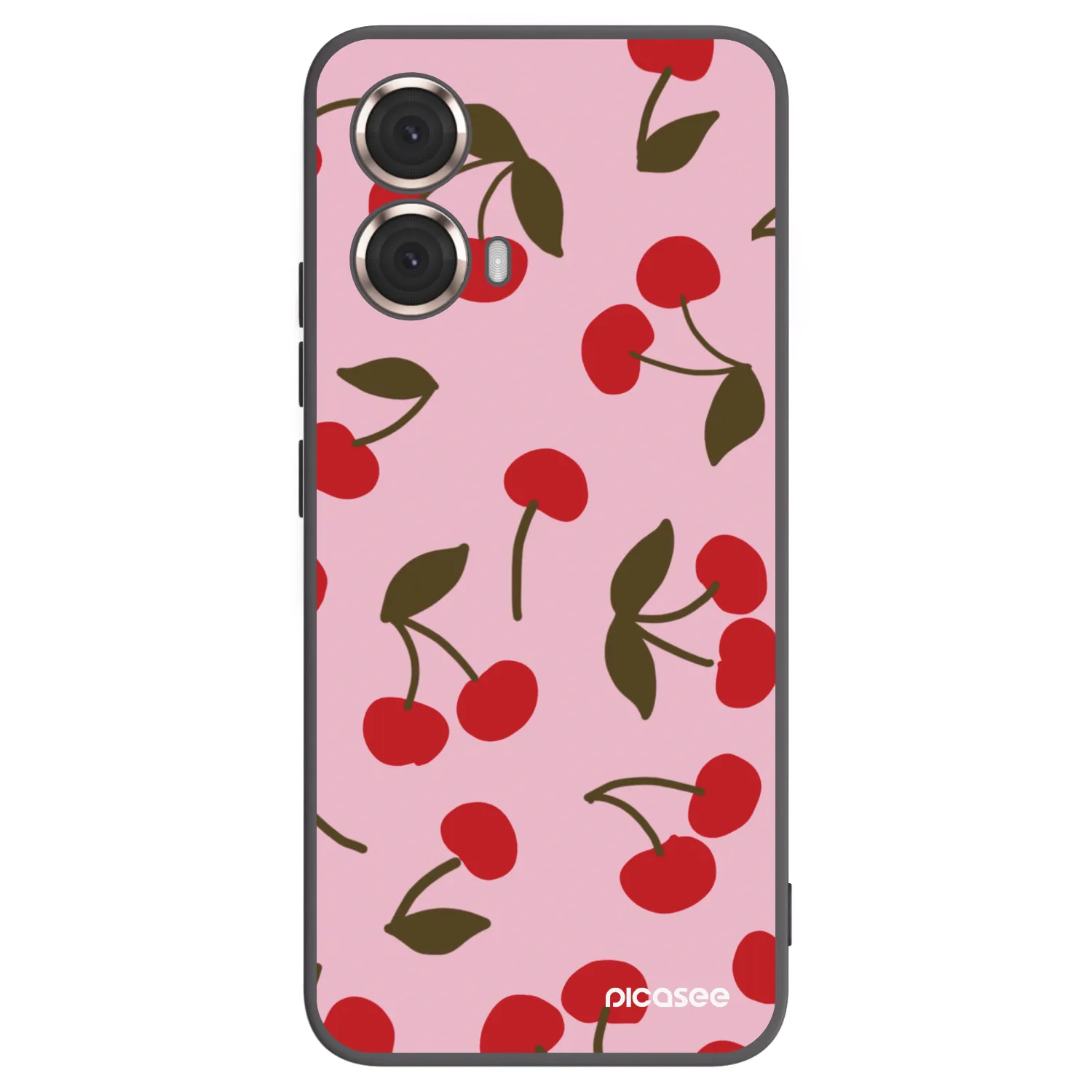Picasee crna silikonska maskica za Motorola Moto G85 - Cherry