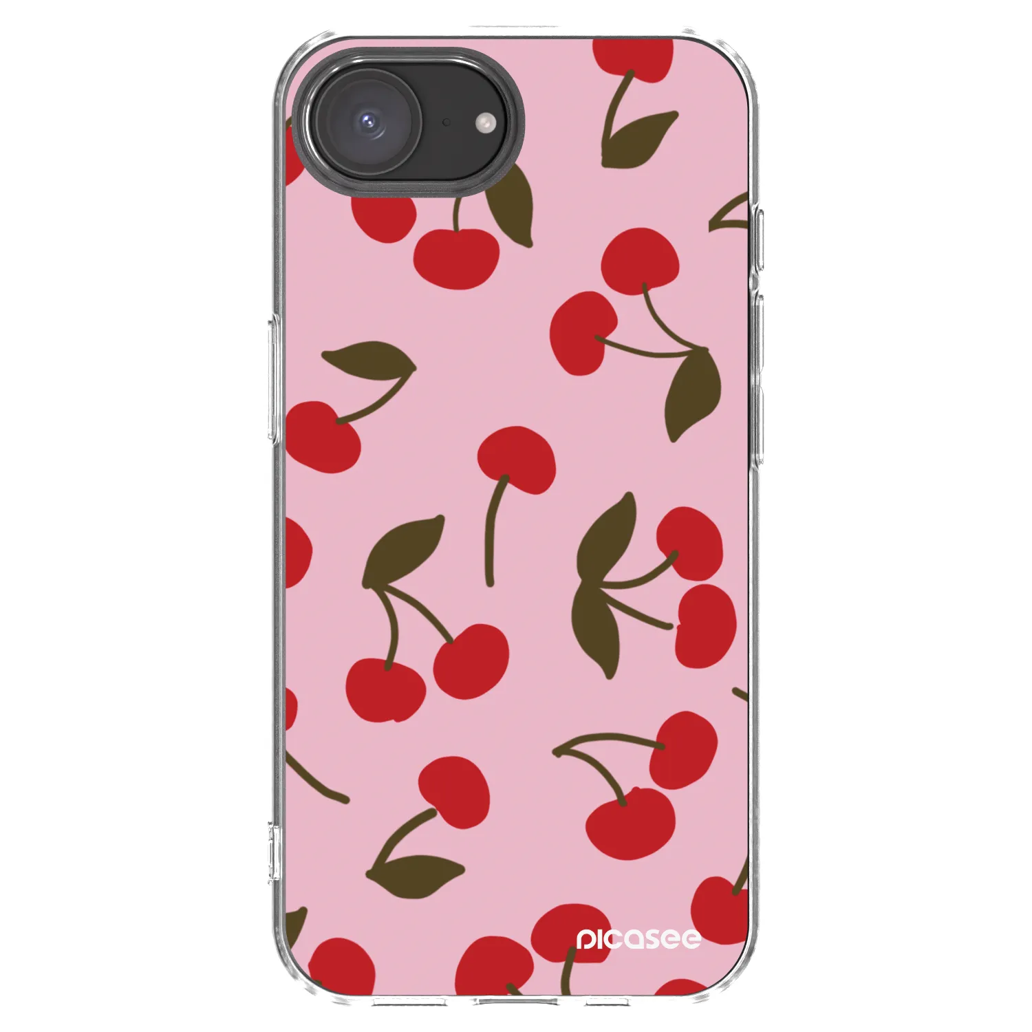 Picasee silikonska prozirna maskica za Apple iPhone 16e - Cherry