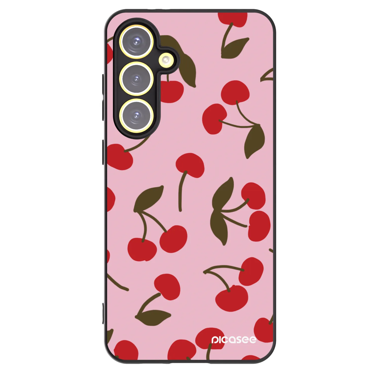 Picasee crna silikonska maskica za Samsung Galaxy S24 FE S721B - Cherry