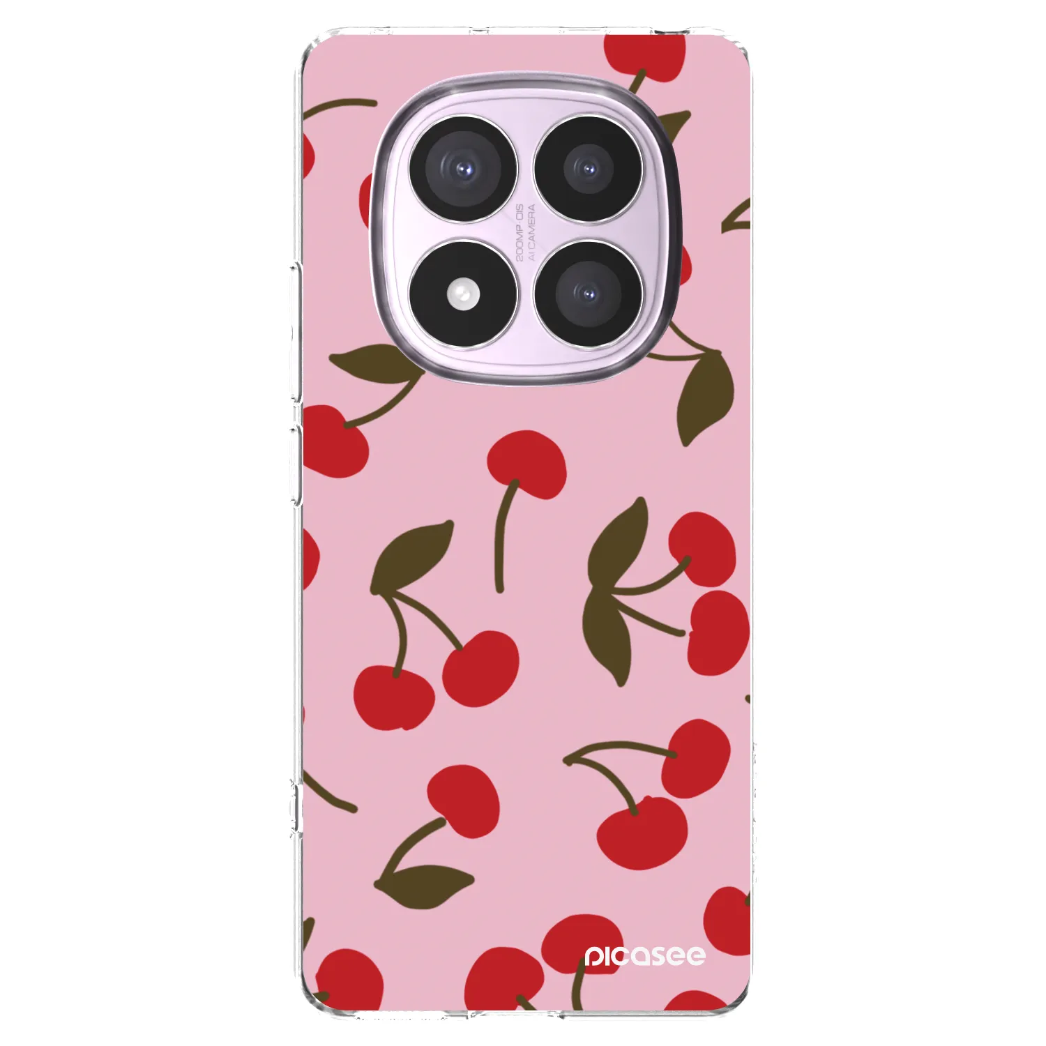 Picasee silikonska prozirna maskica za Xiaomi Redmi Note 14 Pro 5G - Cherry