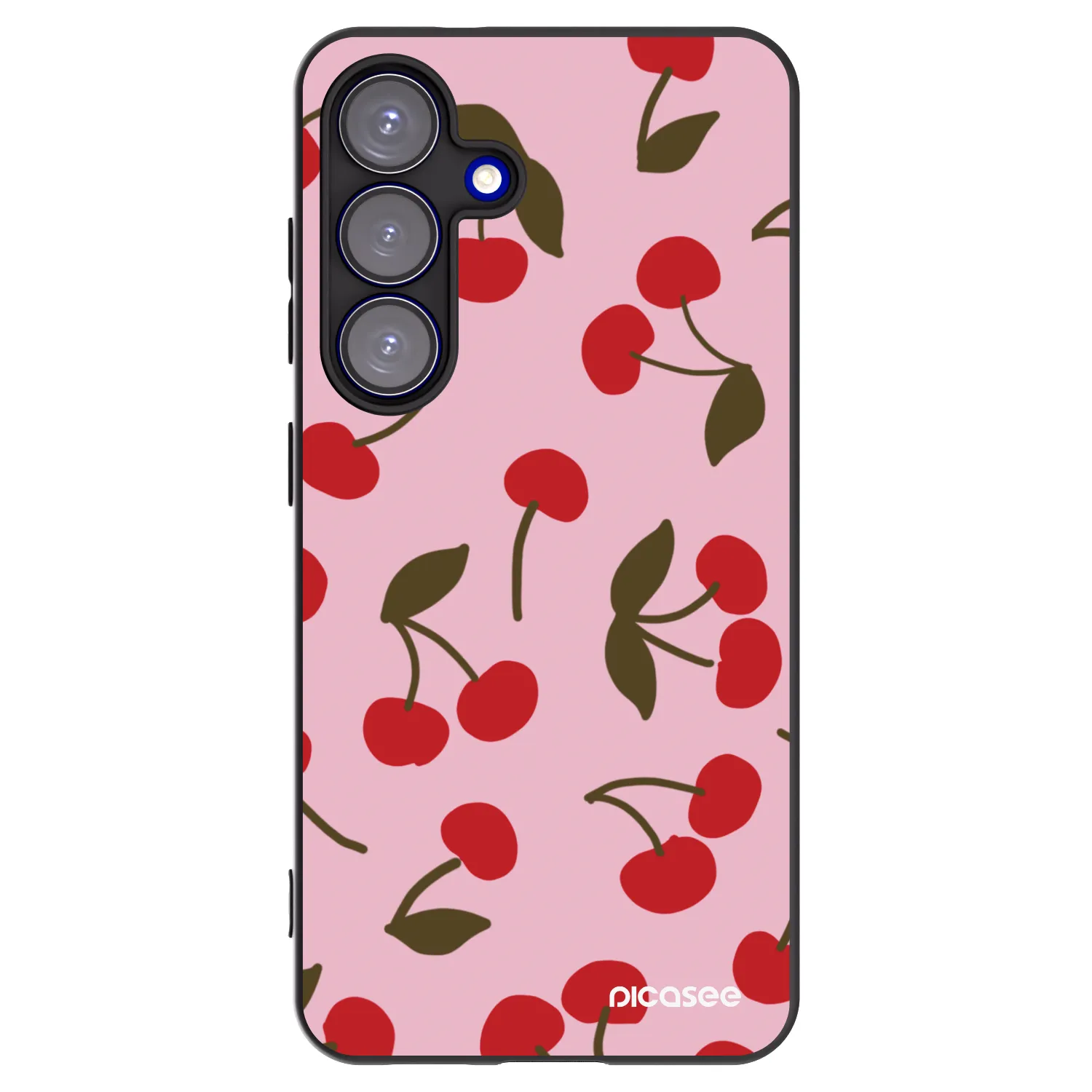 Picasee crna silikonska maskica za Samsung Galaxy S25 5G - Cherry