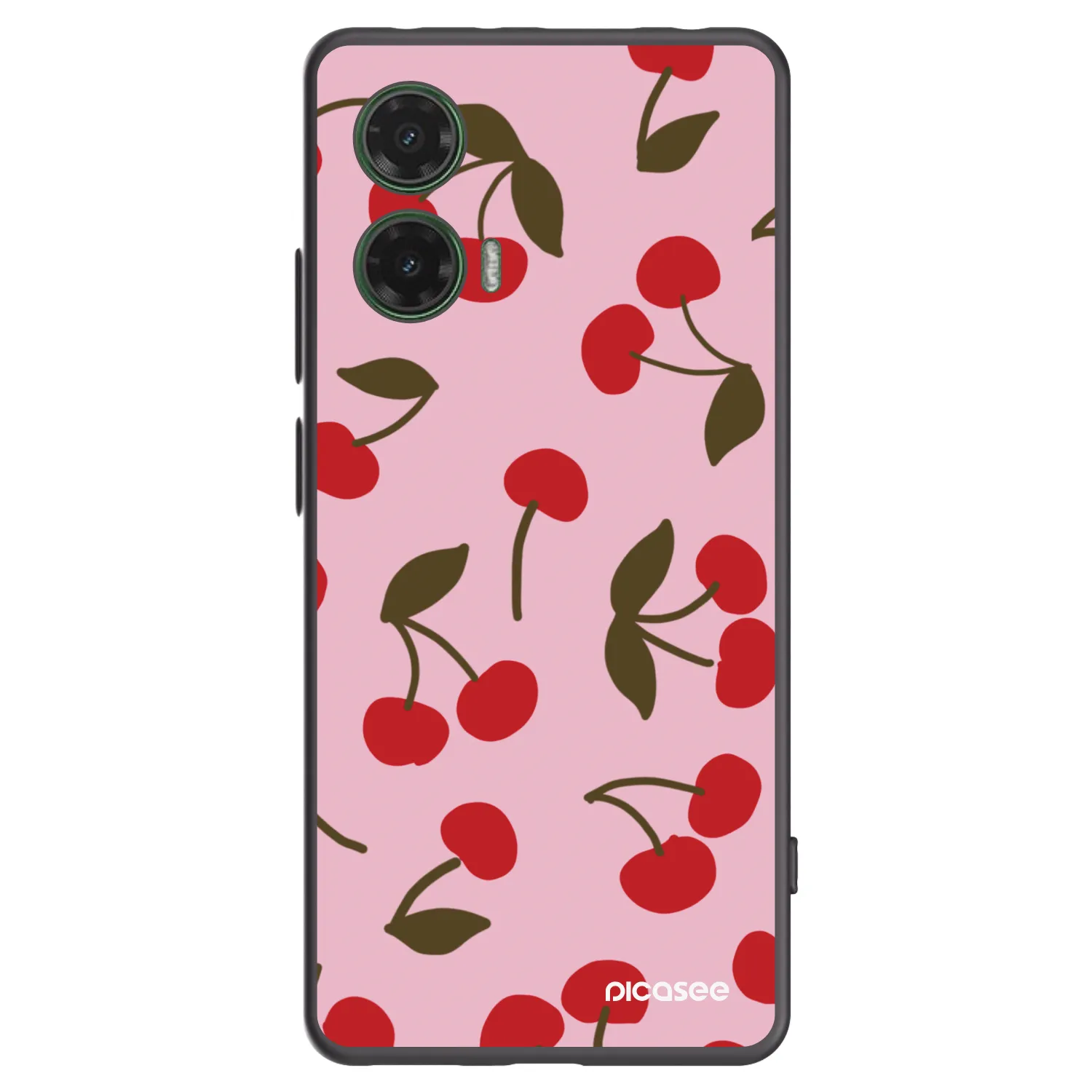 Picasee crna silikonska maskica za Motorola Moto G35 5G - Cherry