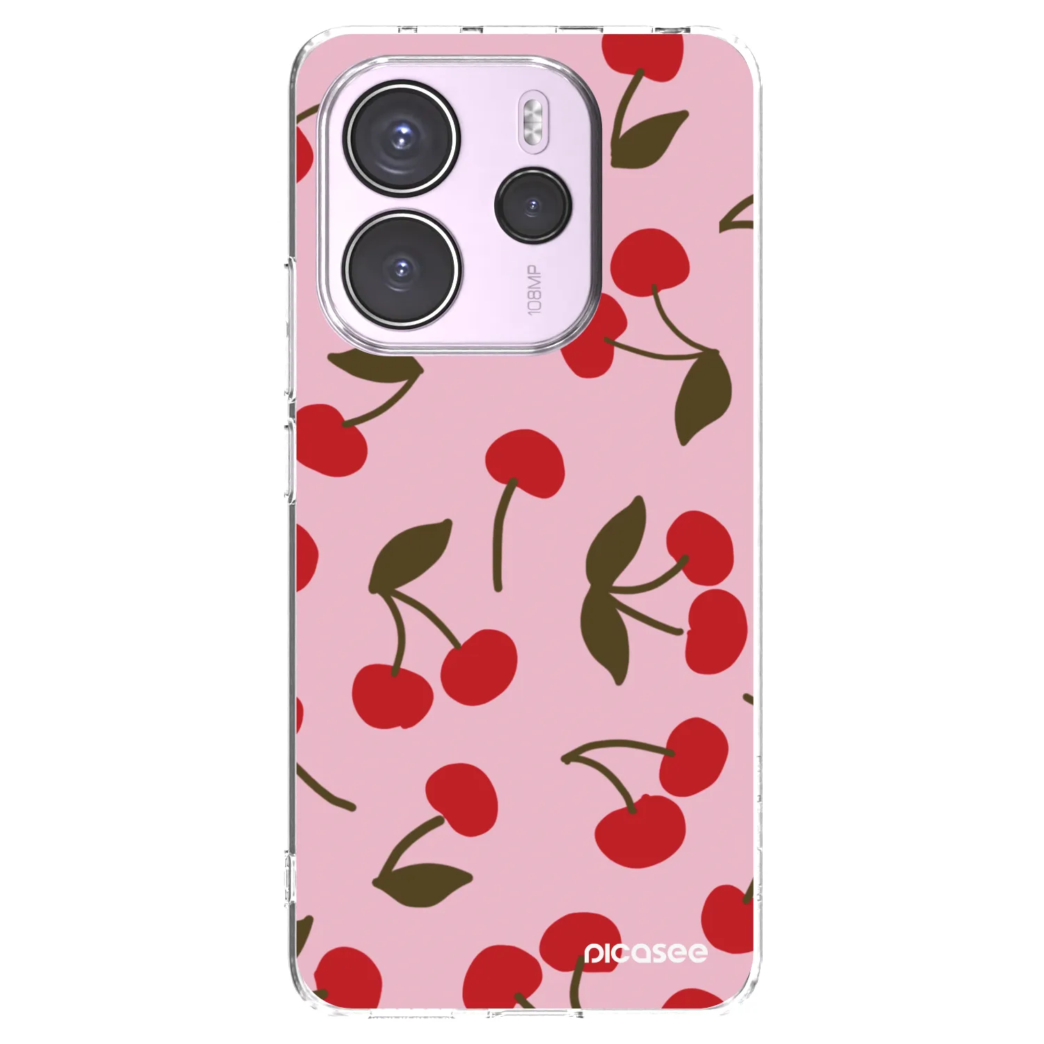 Picasee silikonska prozirna maskica za Xiaomi Redmi Note 14 4G - Cherry