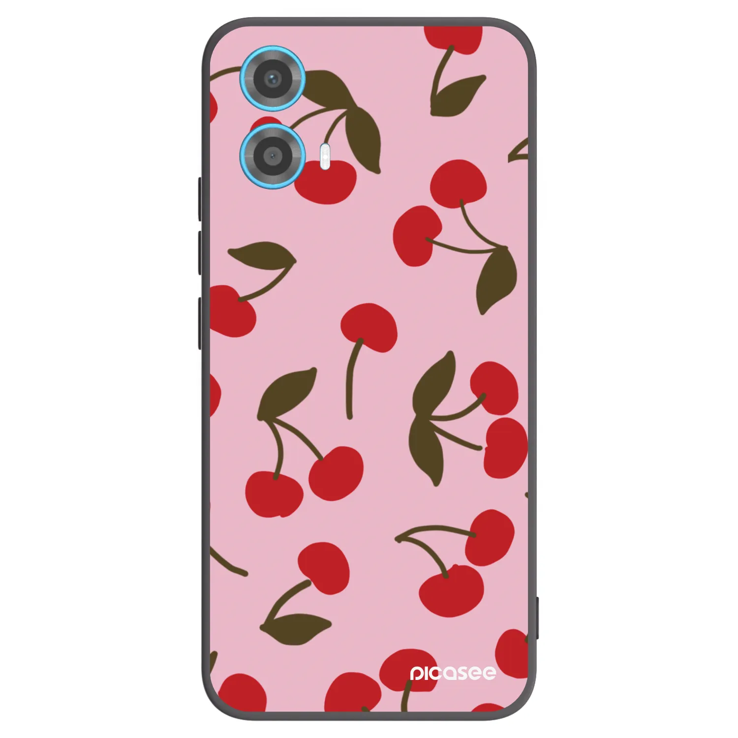 Picasee crna silikonska maskica za Motorola Moto G34 5G - Cherry
