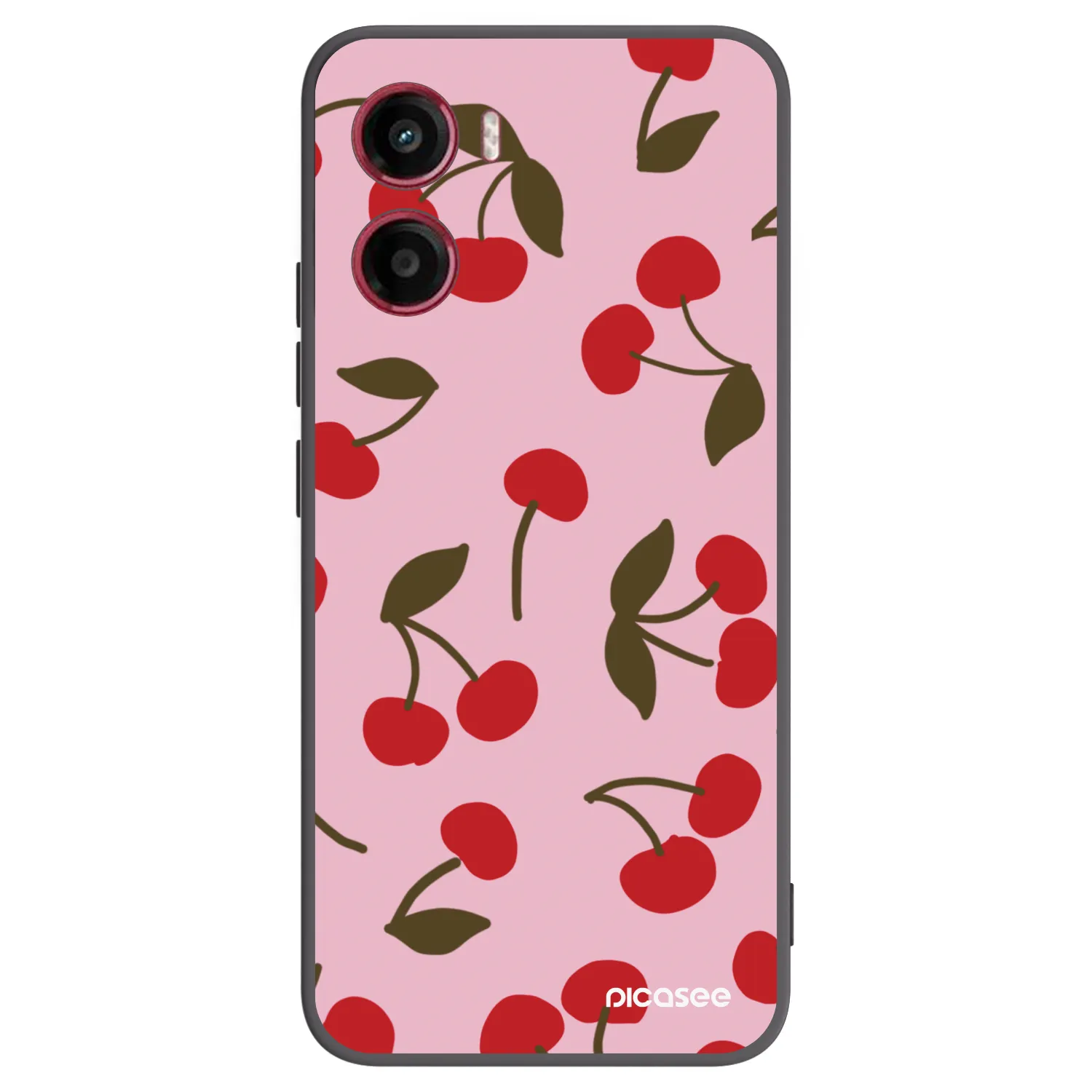 Picasee crna silikonska maskica za Motorola Moto G05 - Cherry