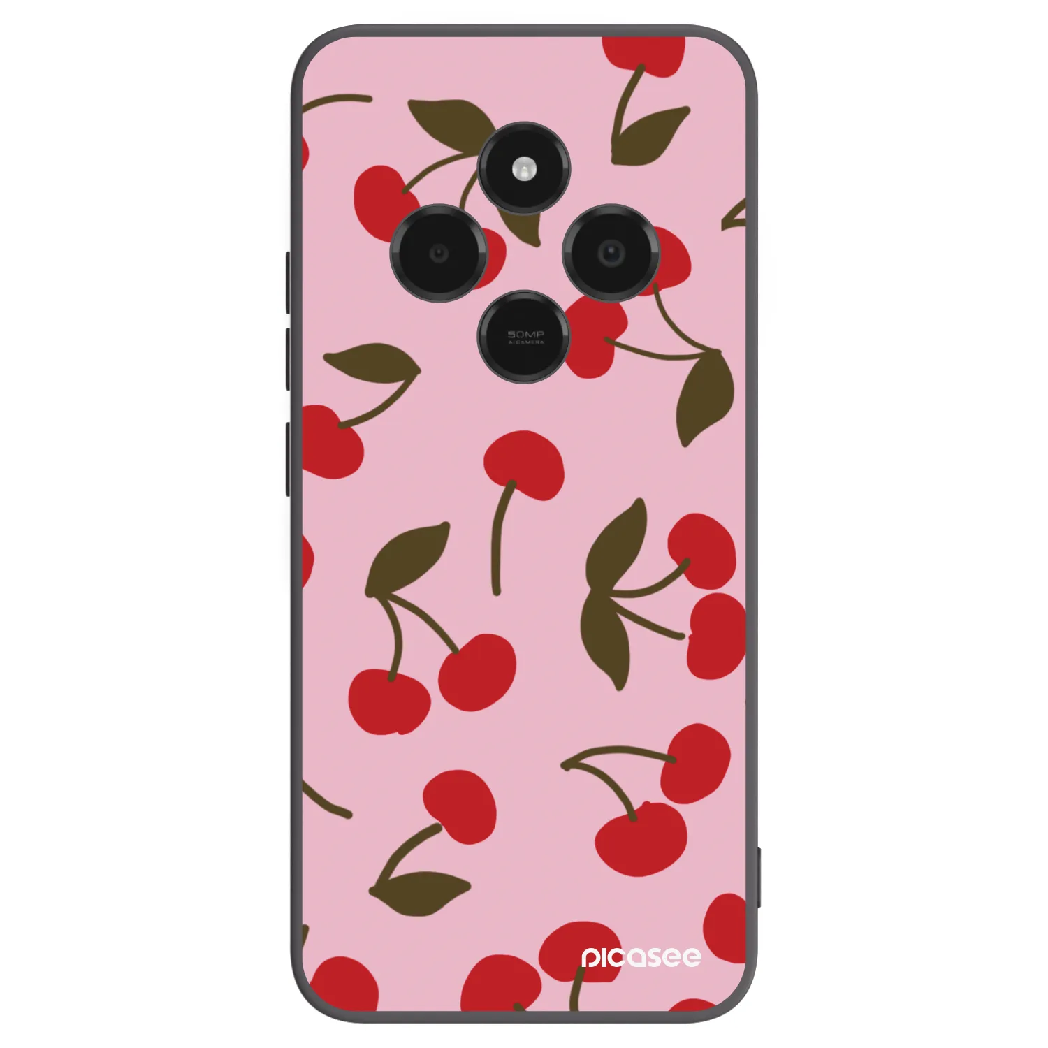 Picasee crna silikonska maskica za Xiaomi Poco C75 - Cherry