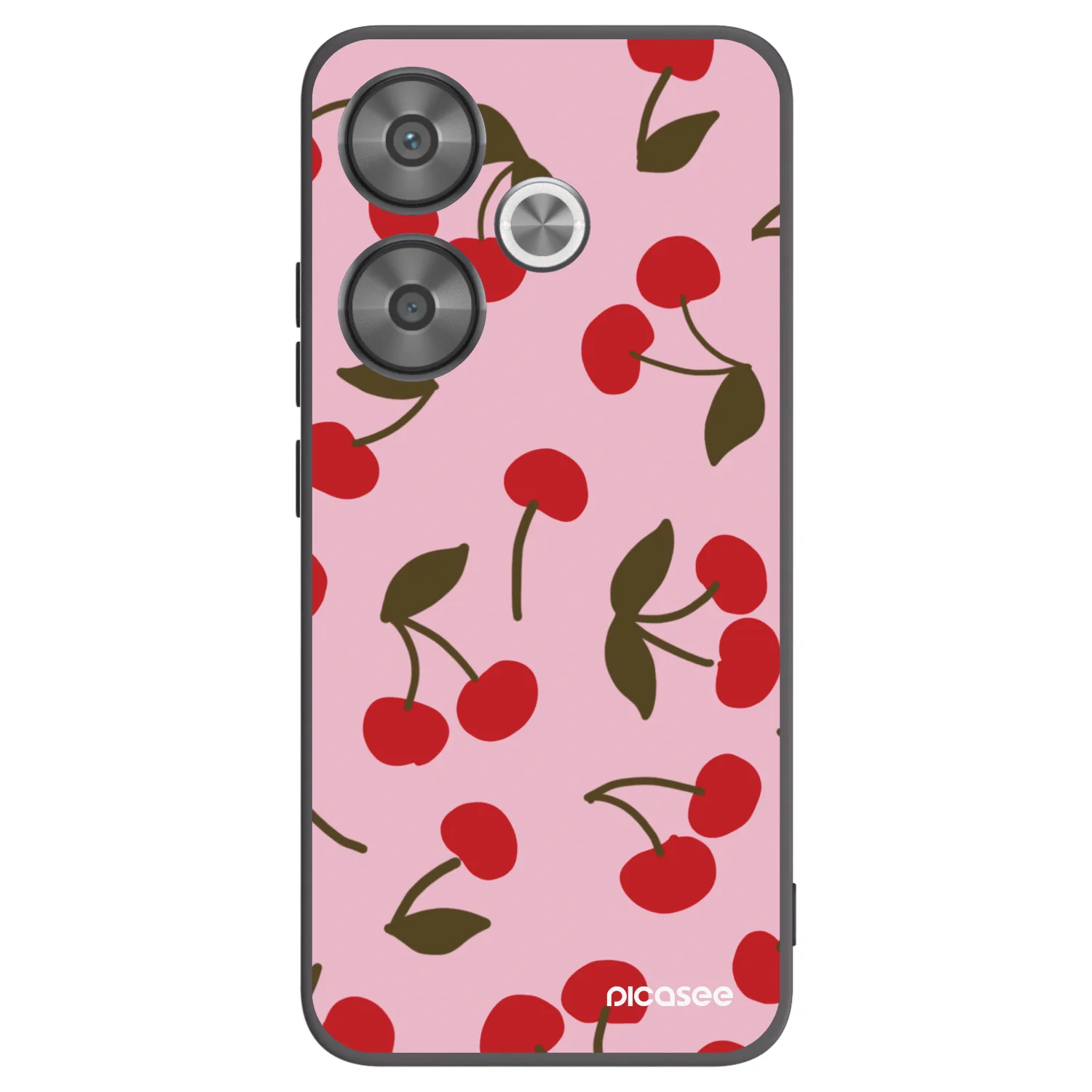 Crna silikonska maskica za Xiaomi Poco F6 - Cherry