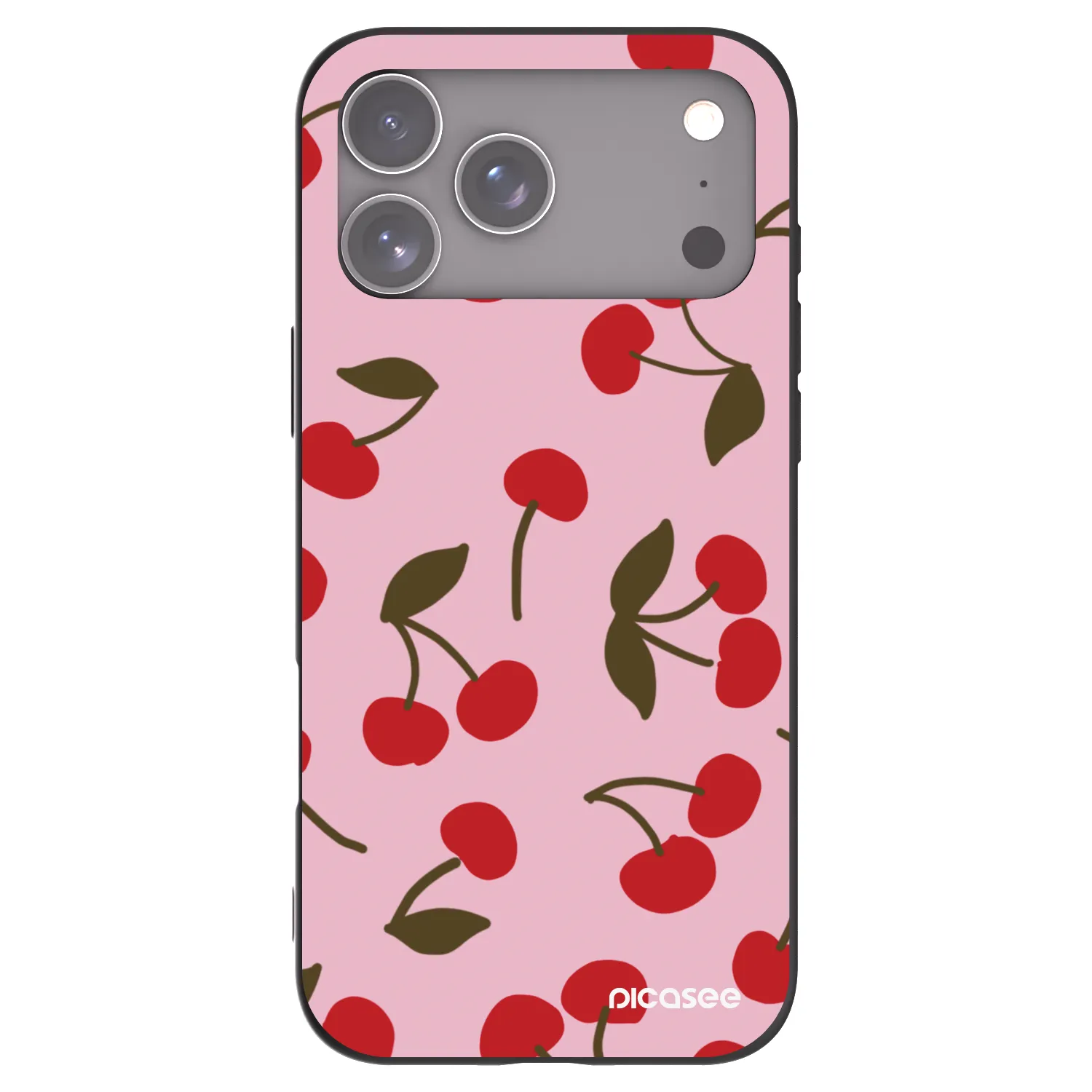 Picasee crna silikonska maskica za Apple iPhone 17 Pro Max - Cherry