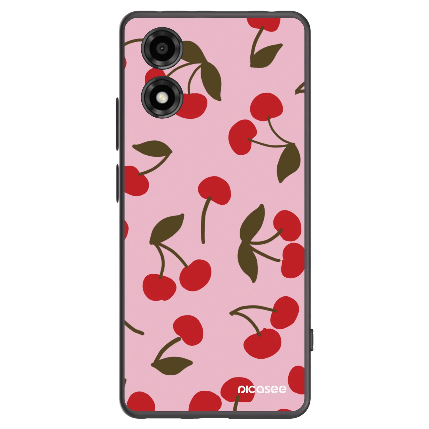 Picasee crna silikonska maskica za Motorola Moto E14 - Cherry