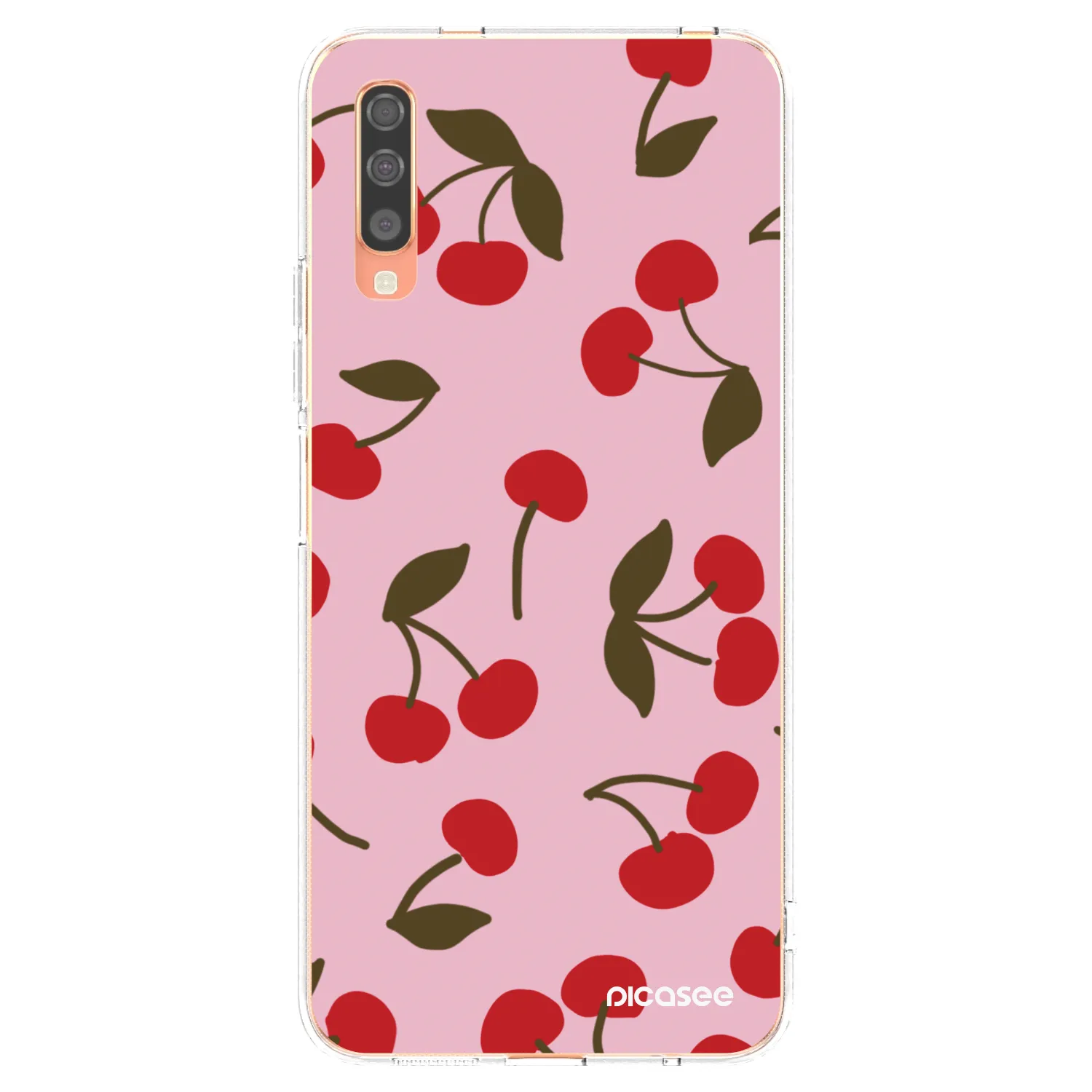 Picasee silikonska prozirna maskica za Samsung Galaxy A70 A705F - Cherry