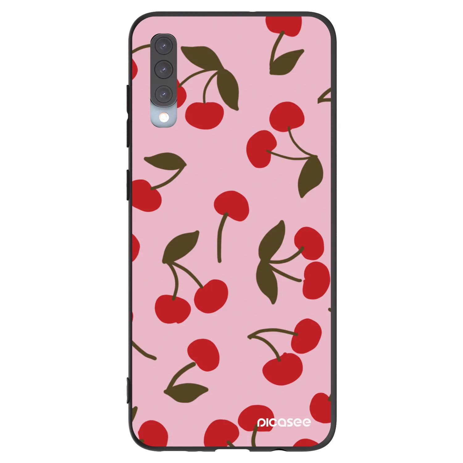 Picasee crna silikonska maskica za Samsung Galaxy A70 A705F - Cherry