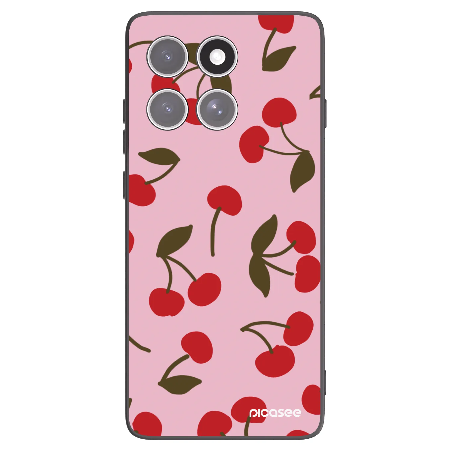 Picasee crna silikonska maskica za Motorola Edge 60 Pro - Cherry