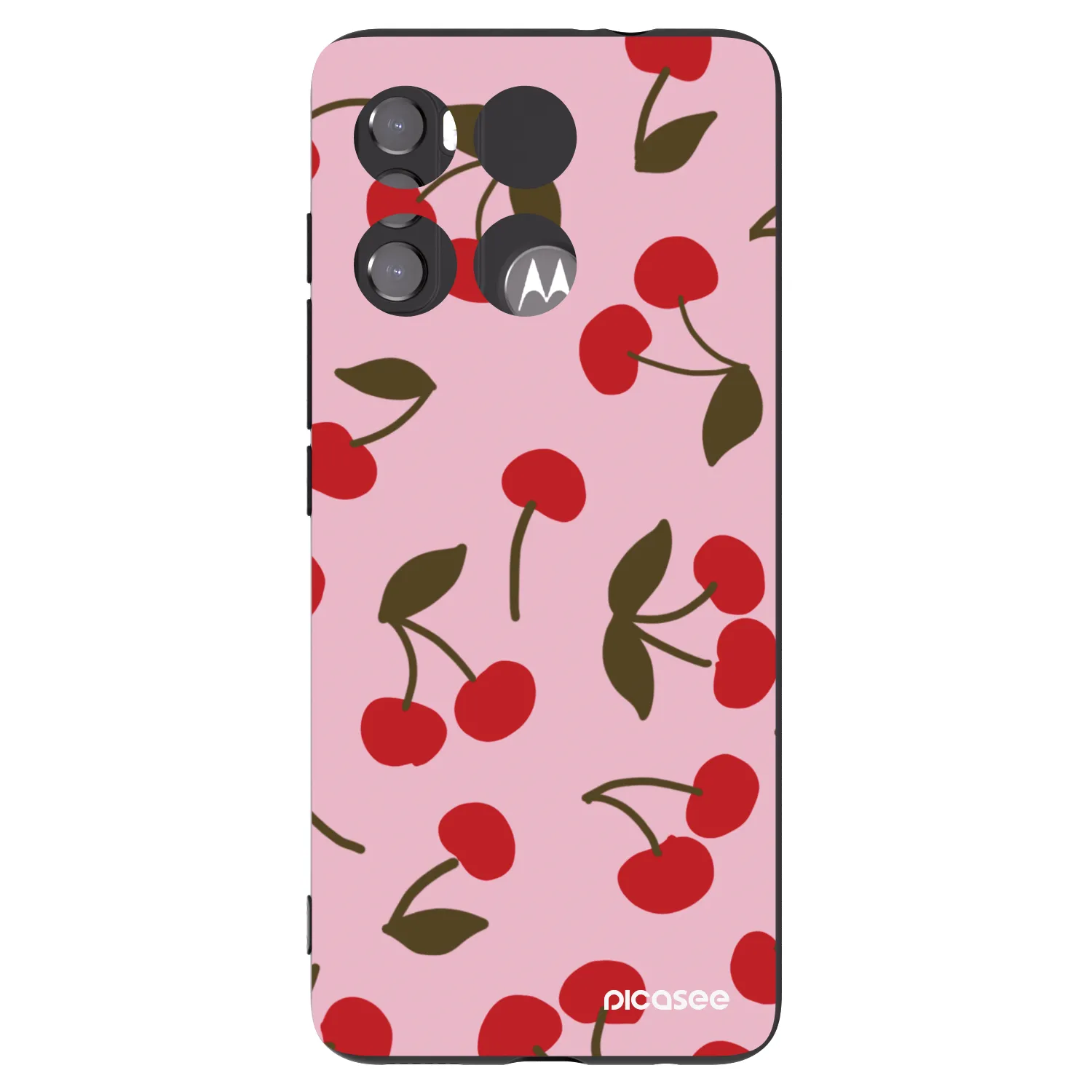 Picasee crna silikonska maskica za Motorola Edge 60 5G - Cherry
