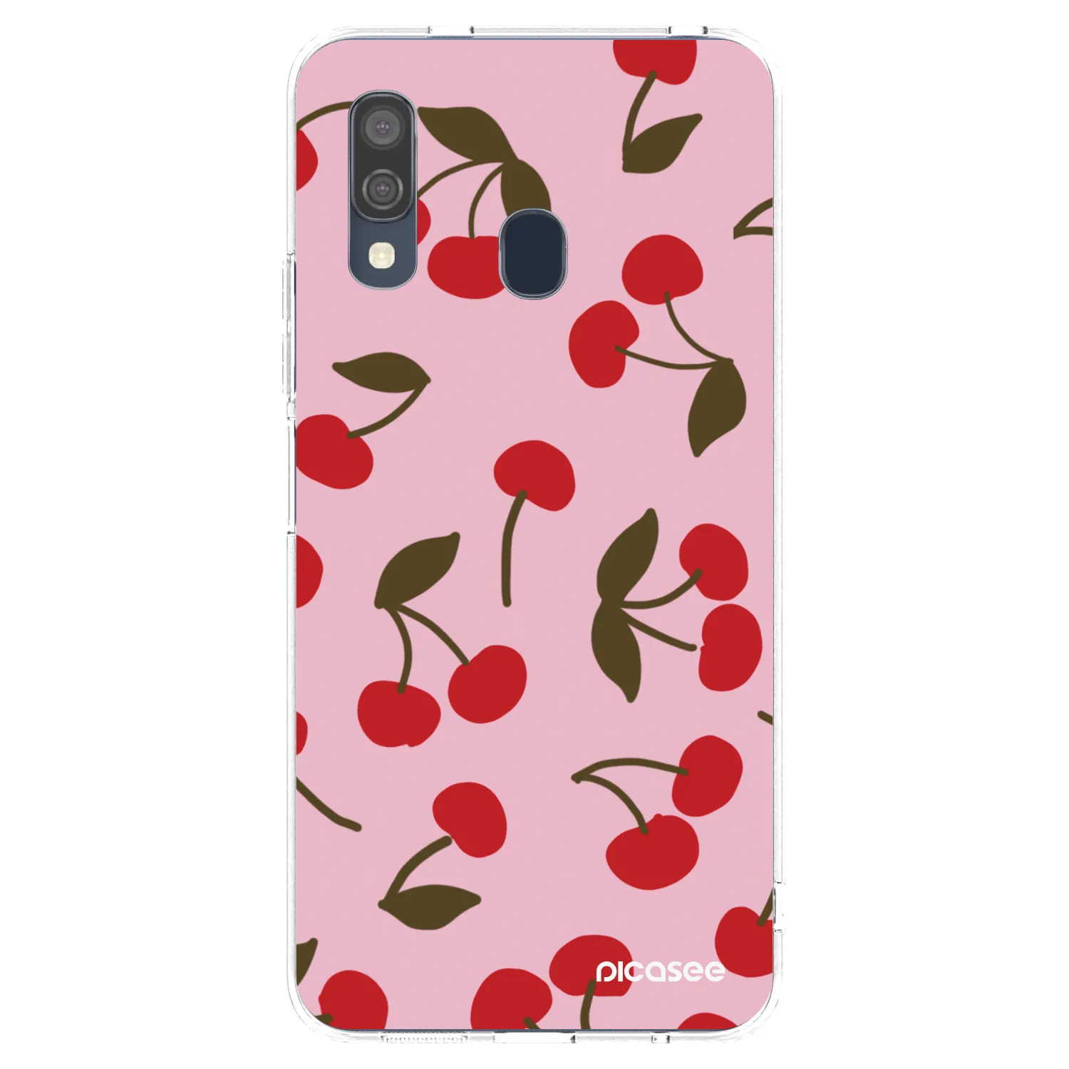 Picasee silikonska prozirna maskica za Samsung Galaxy A40 A405F - Cherry