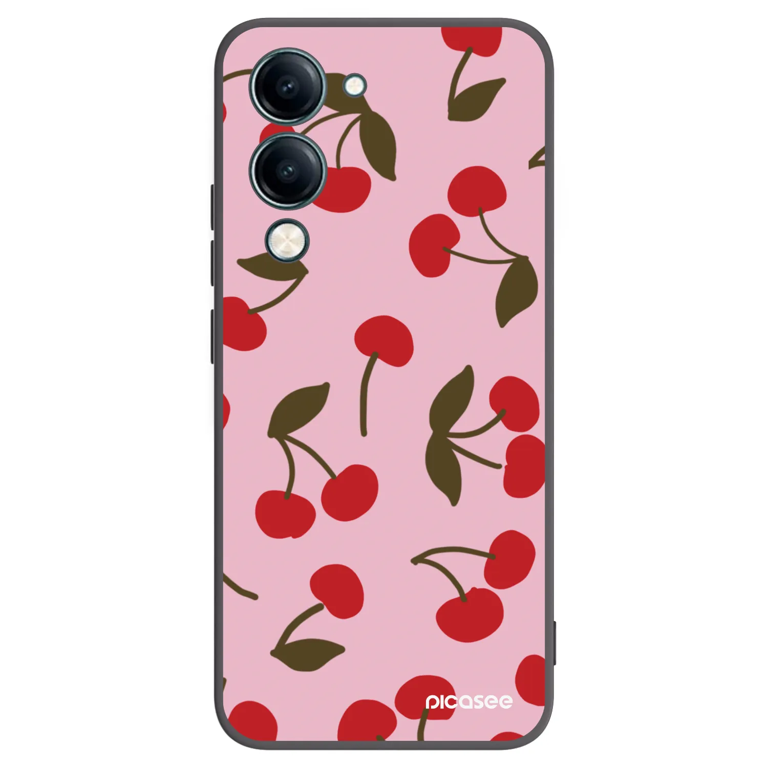 Picasee crna silikonska maskica za Vivo Y29s 5G - Cherry