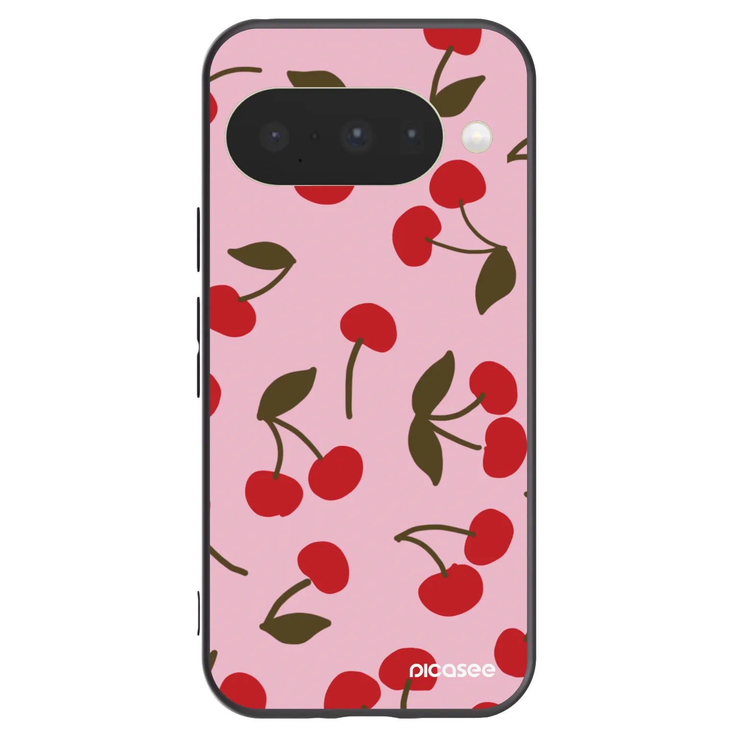 Picasee crna silikonska maskica za Google Pixel 10 - Cherry