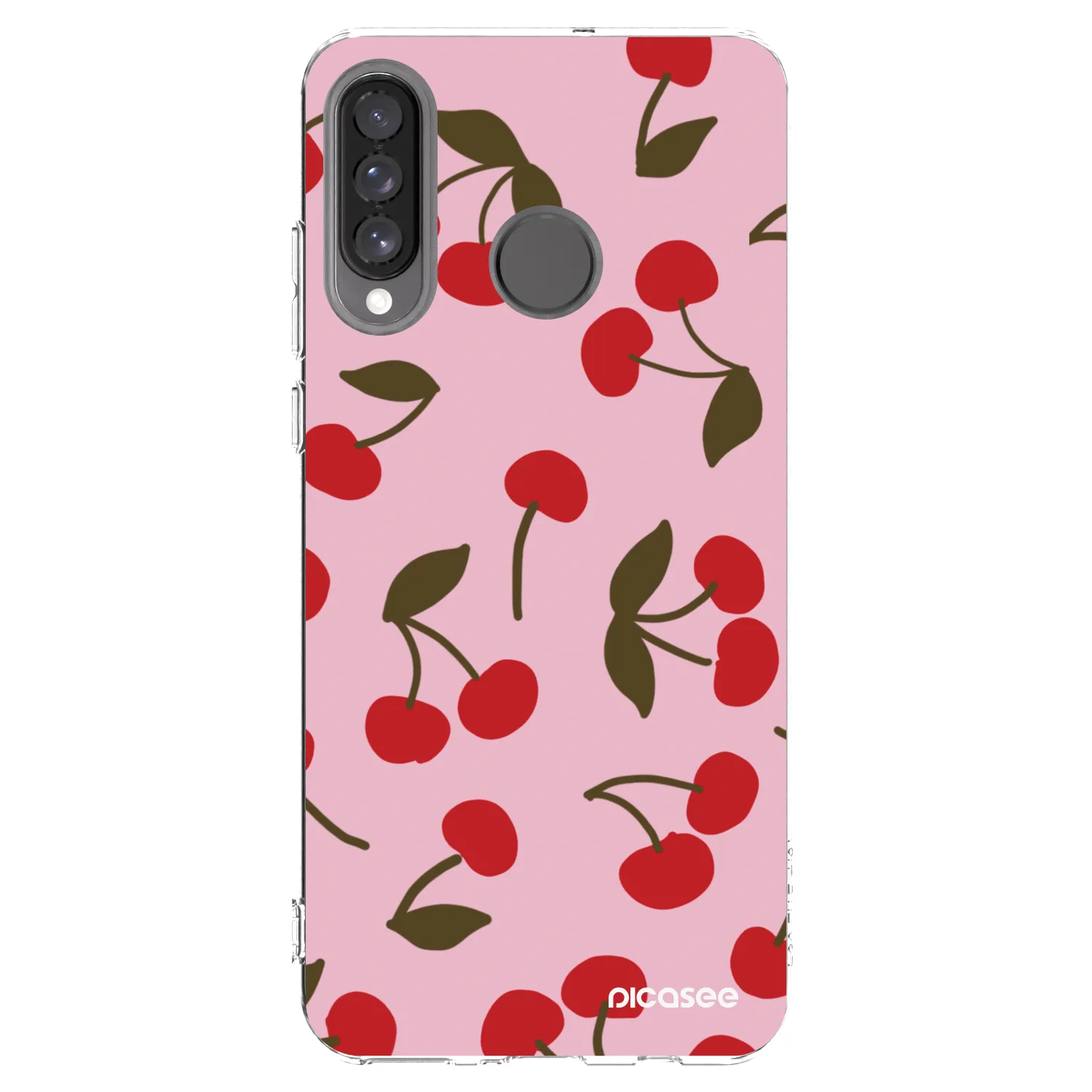 Picasee silikonska prozirna maskica za Huawei P30 Lite - Cherry