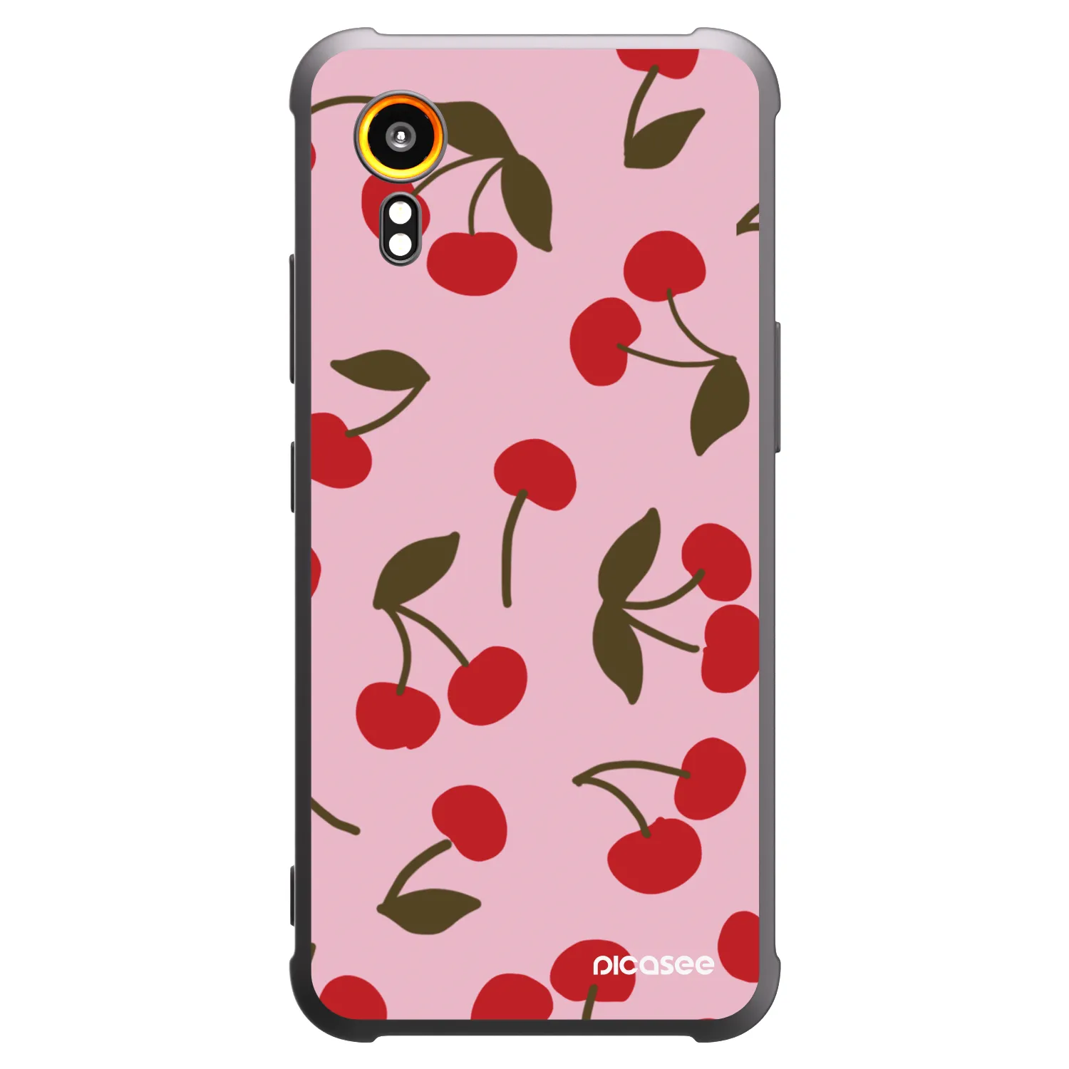 Picasee crna silikonska maskica za Samsung Galaxy Xcover 7 - Cherry