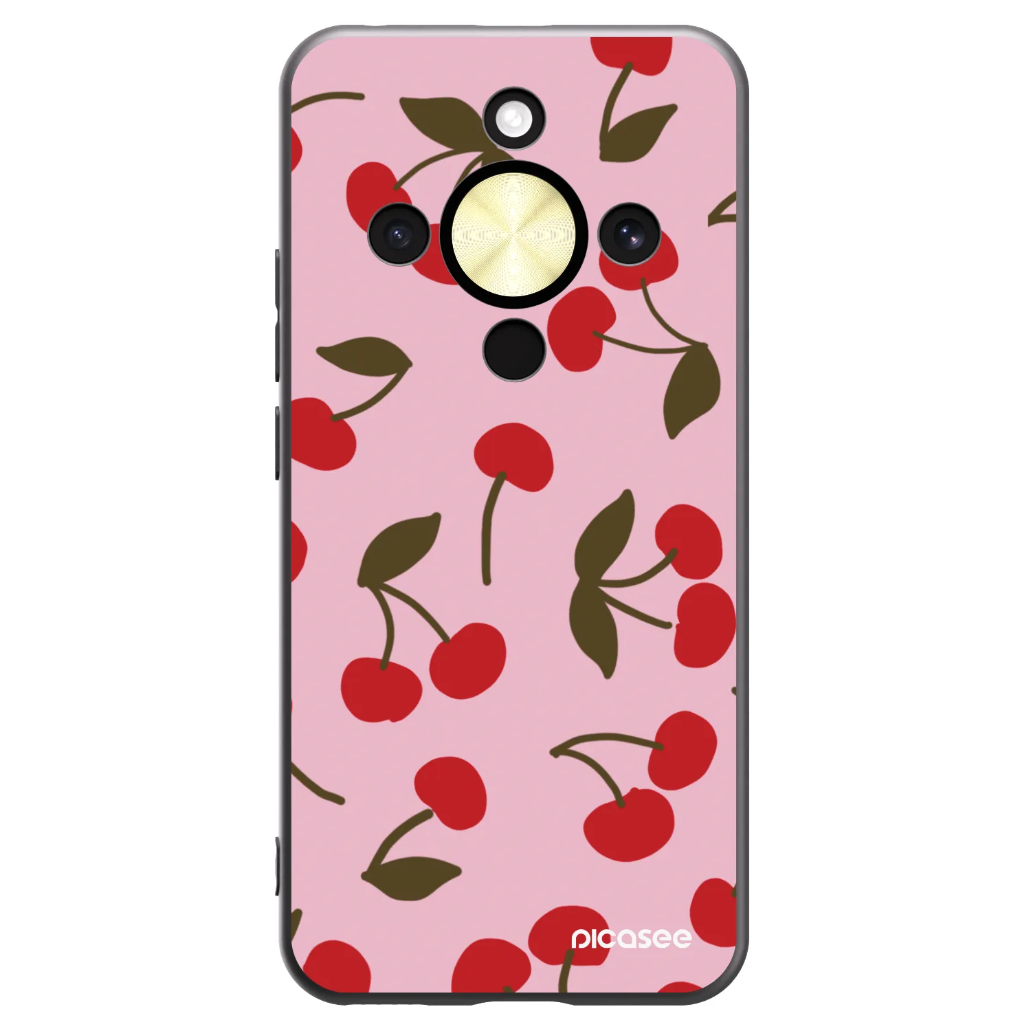 Picasee crna silikonska maskica za Honor Magic8 Lite 5G - Cherry