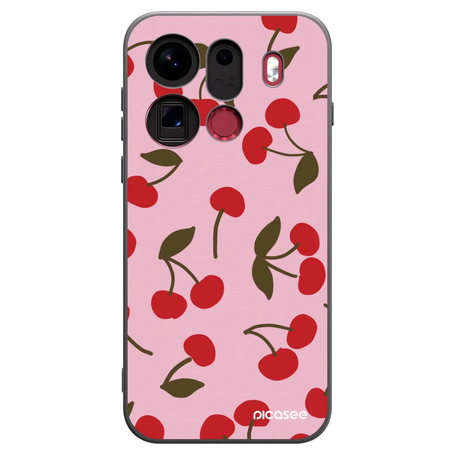 Picasee crna silikonska maskica za OPPO Find X9 Pro - Cherry