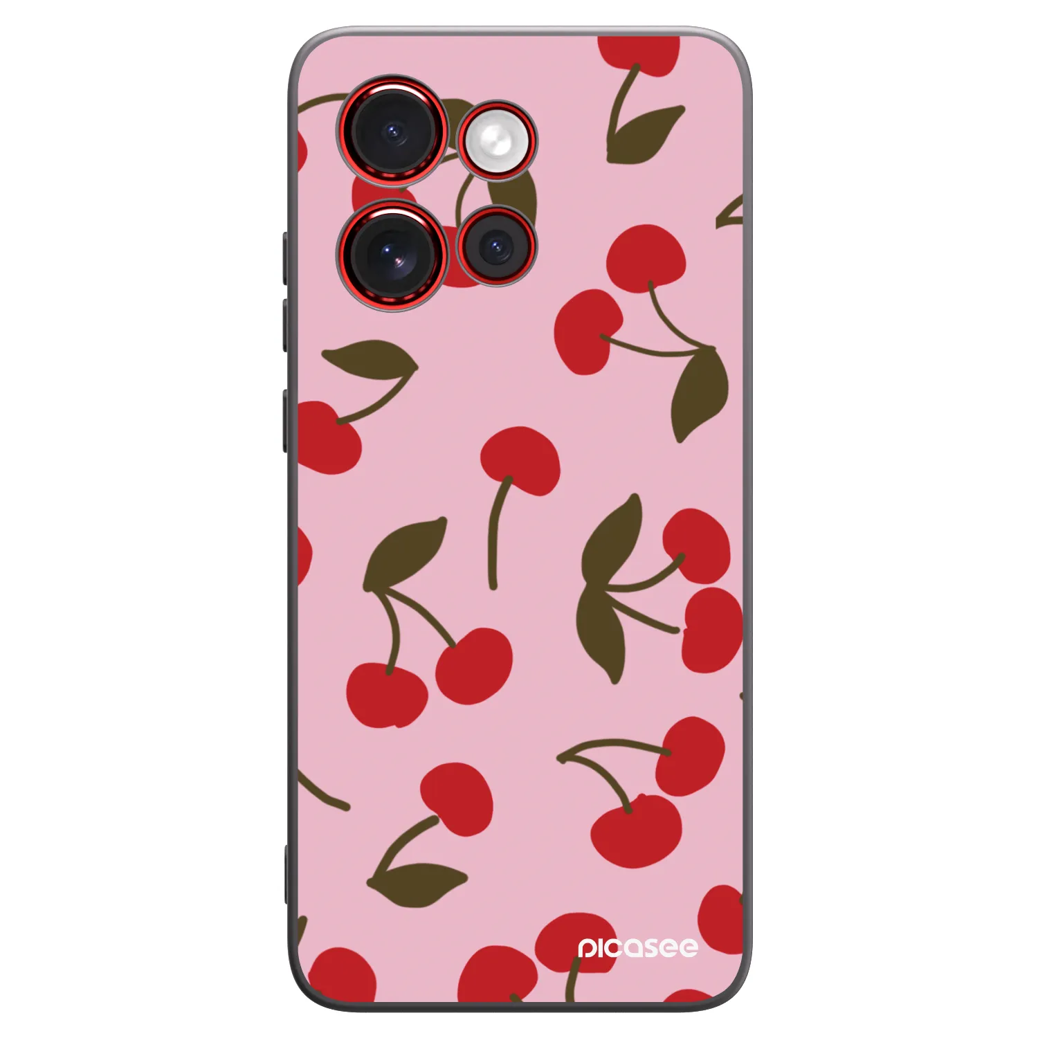 Picasee crna silikonska maskica za Motorola Edge 60 Neo 5G - Cherry