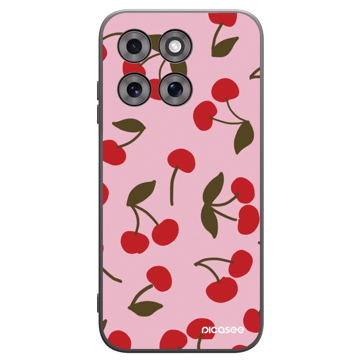 Picasee crna silikonska maskica za Motorola Moto G77 - Cherry