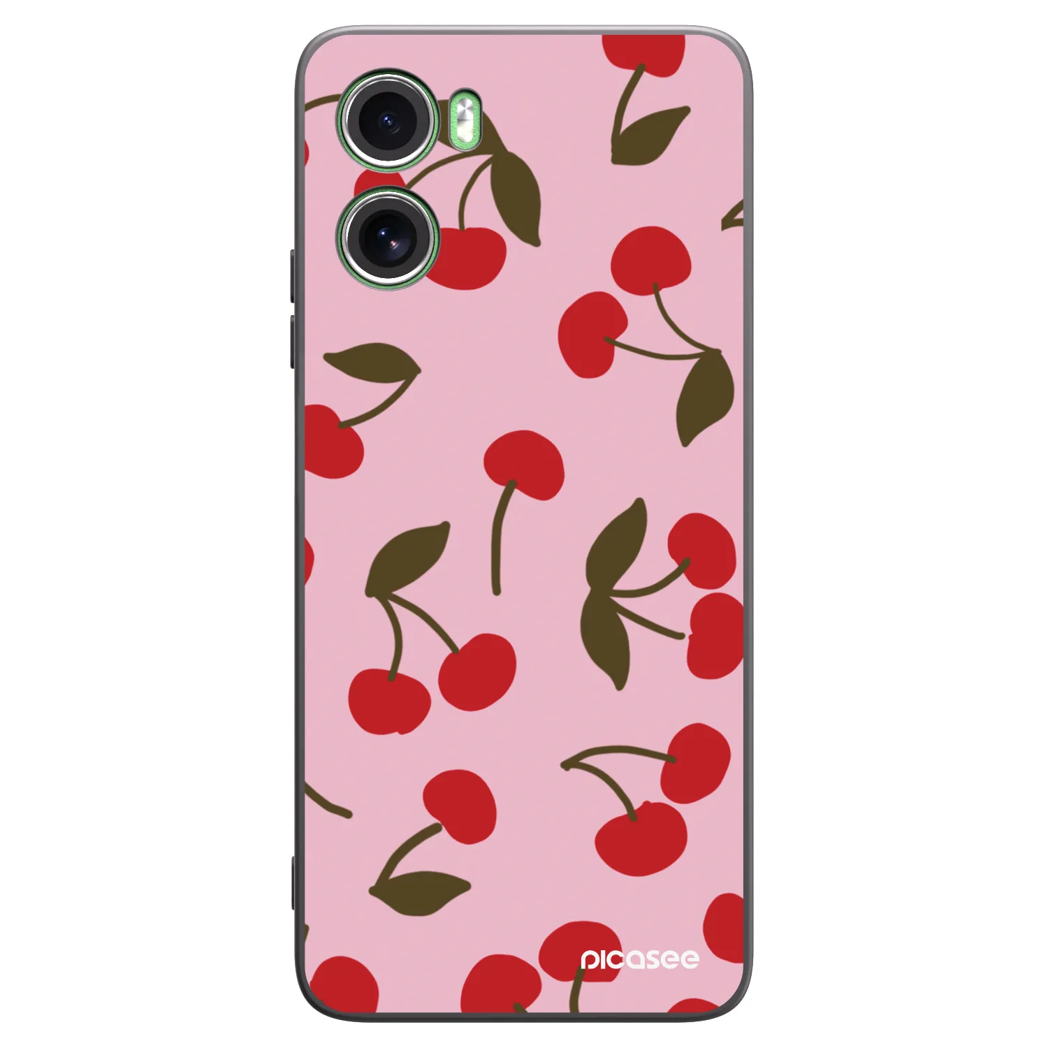 Picasee crna silikonska maskica za Motorola Moto G06 - Cherry