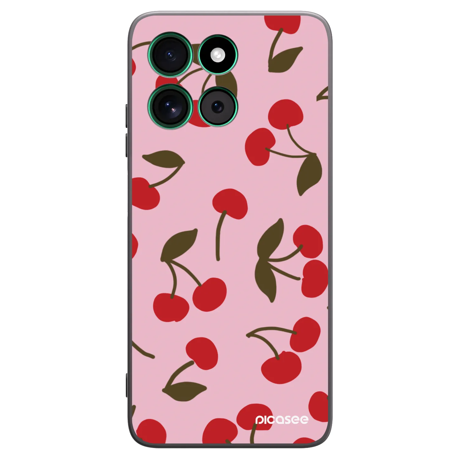 Picasee crna silikonska maskica za Motorola Moto G57 Power - Cherry