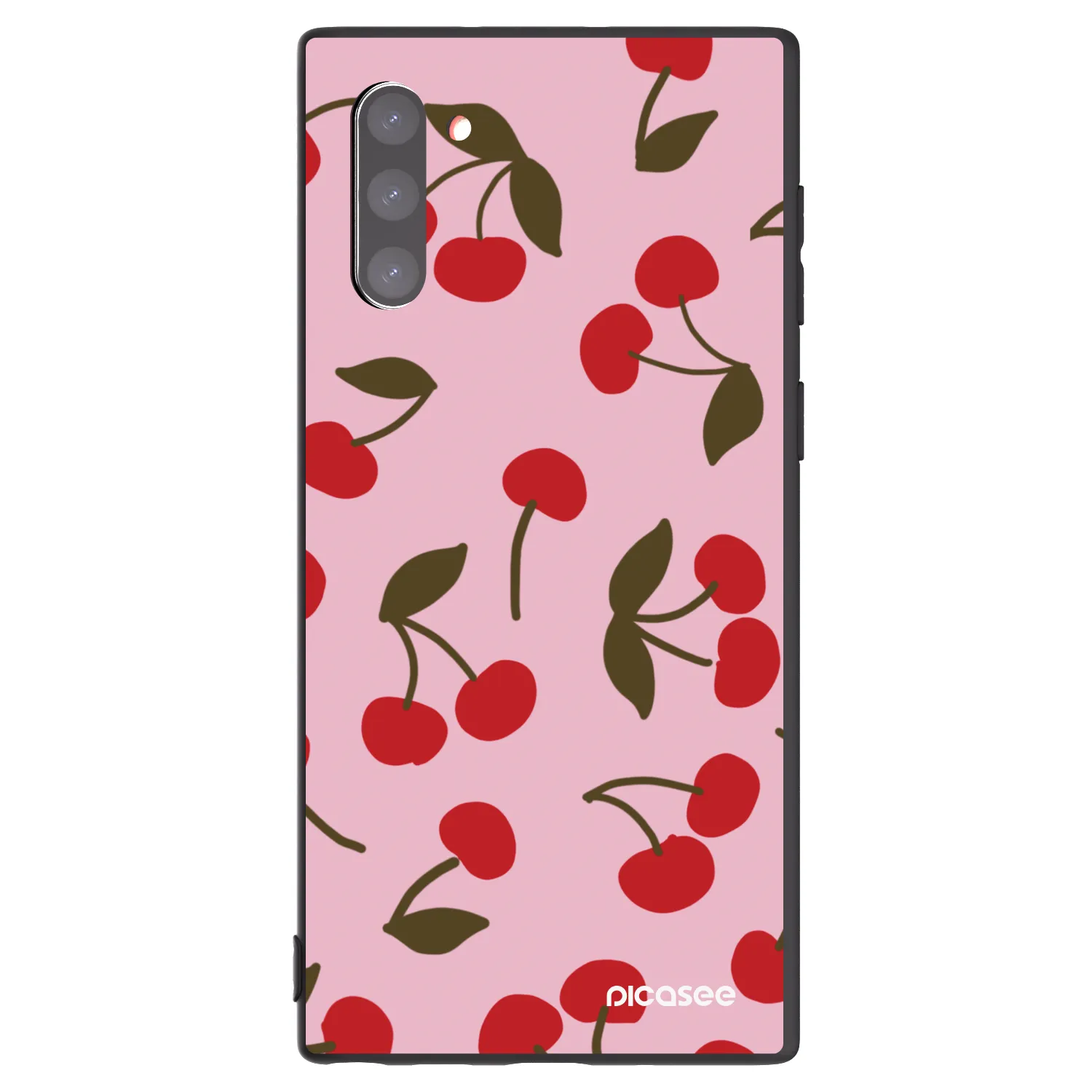Picasee crna silikonska maskica za Samsung Galaxy Note 10 N970F - Cherry