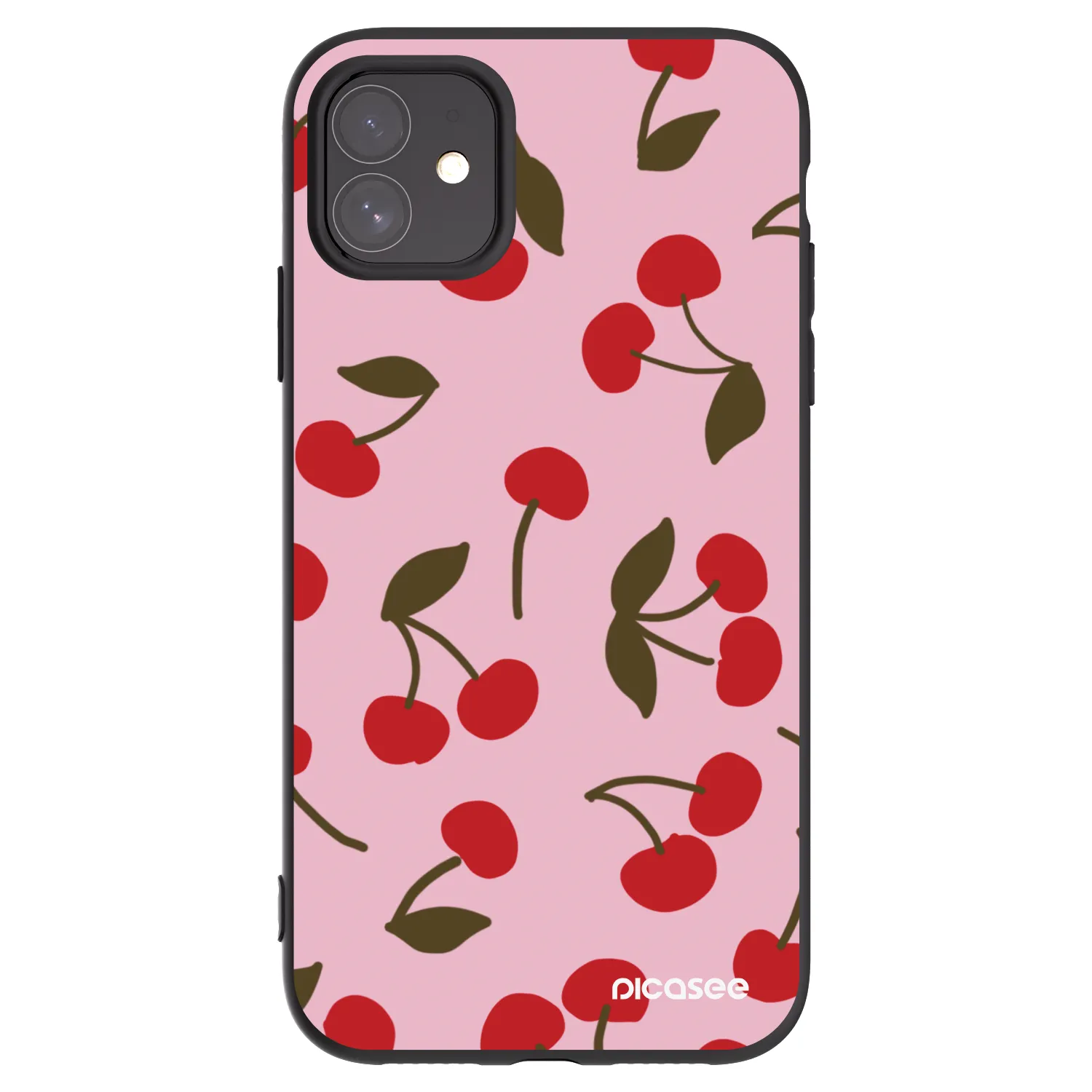 Picasee crna silikonska maskica za Apple iPhone 11 - Cherry