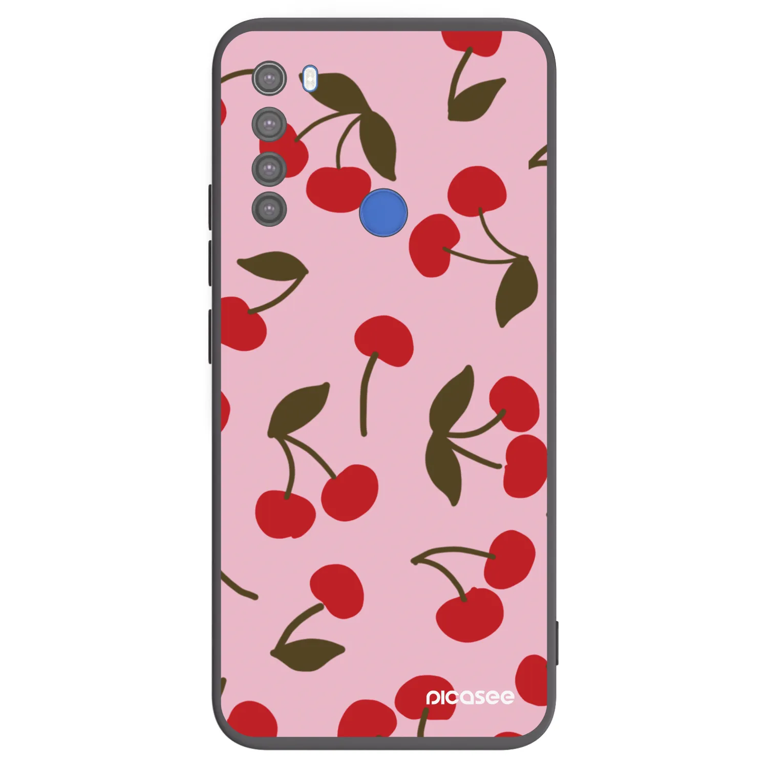 Picasee crna silikonska maskica za Xiaomi Redmi Note 8T - Cherry