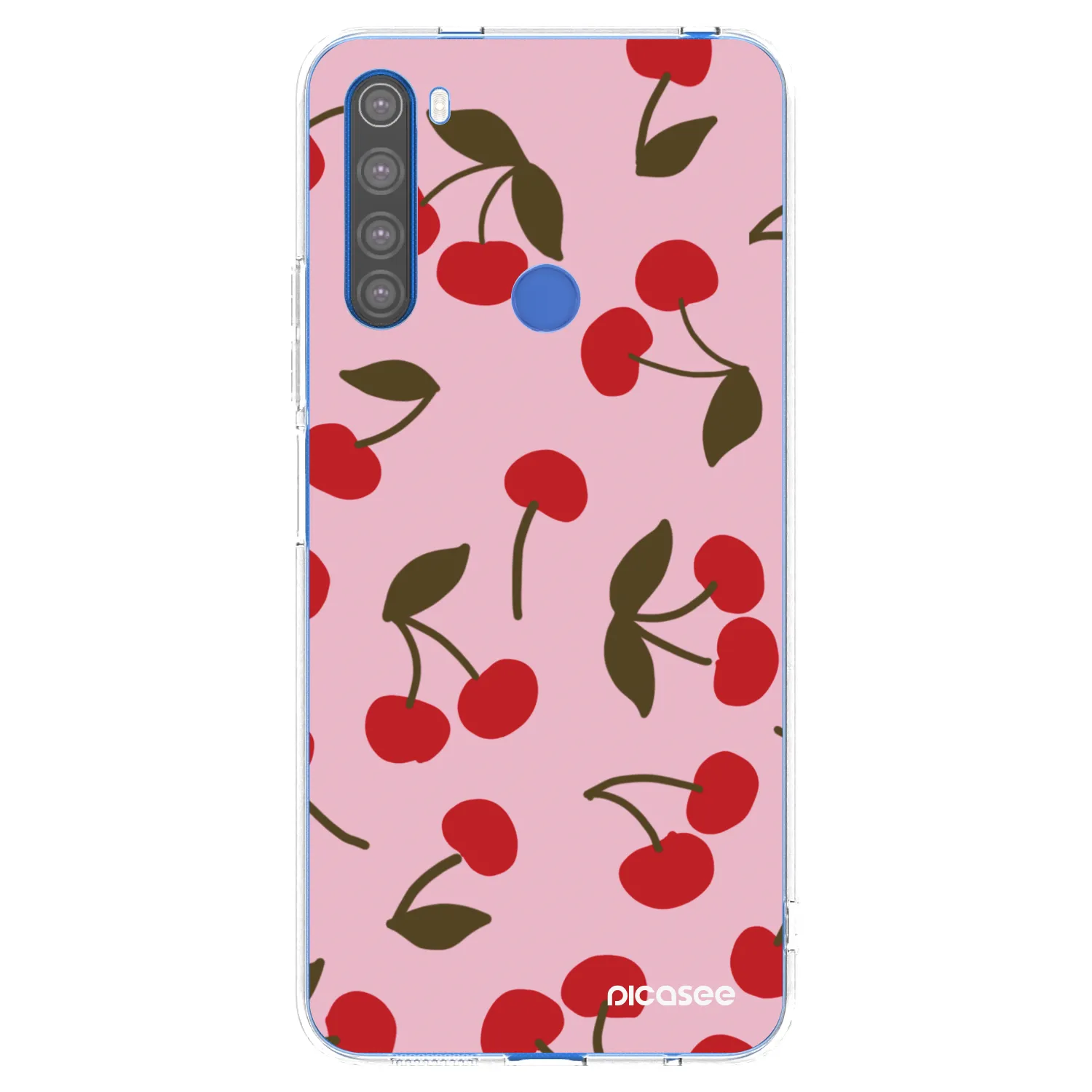 Picasee silikonska prozirna maskica za Xiaomi Redmi Note 8T - Cherry