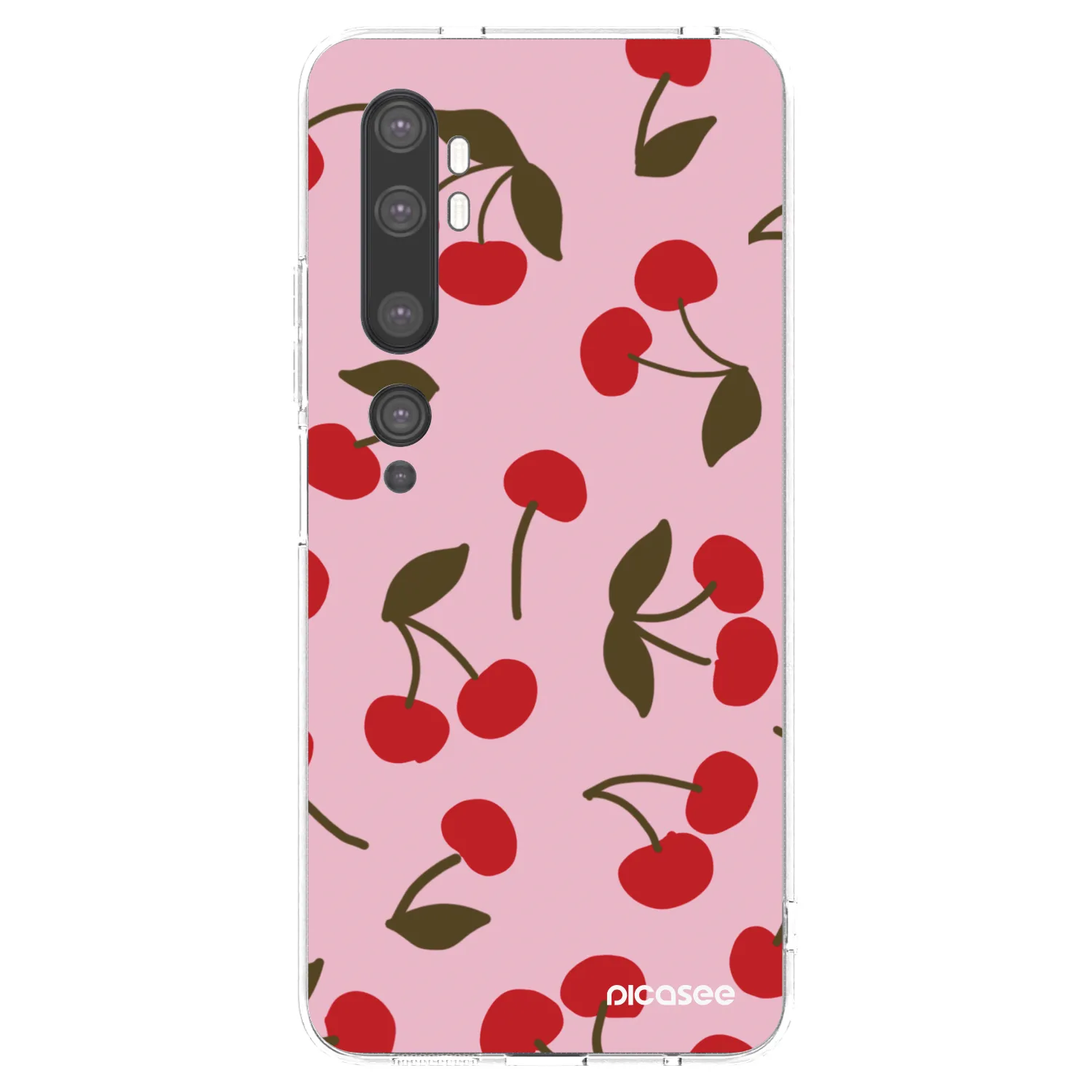 Picasee silikonska prozirna maskica za Xiaomi Mi Note 10 (Pro) - Cherry
