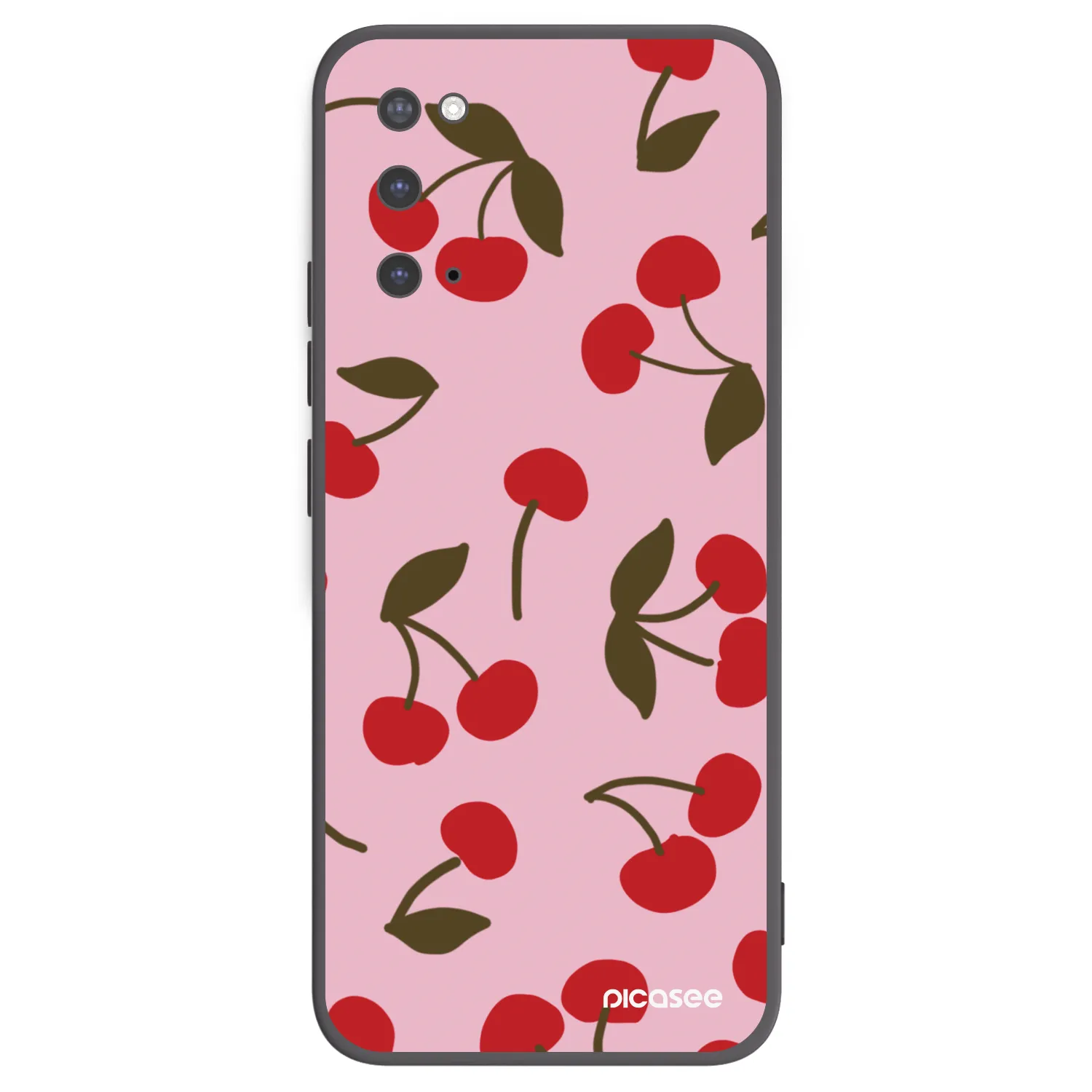 Picasee crna silikonska maskica za Samsung Galaxy S20 G980F - Cherry