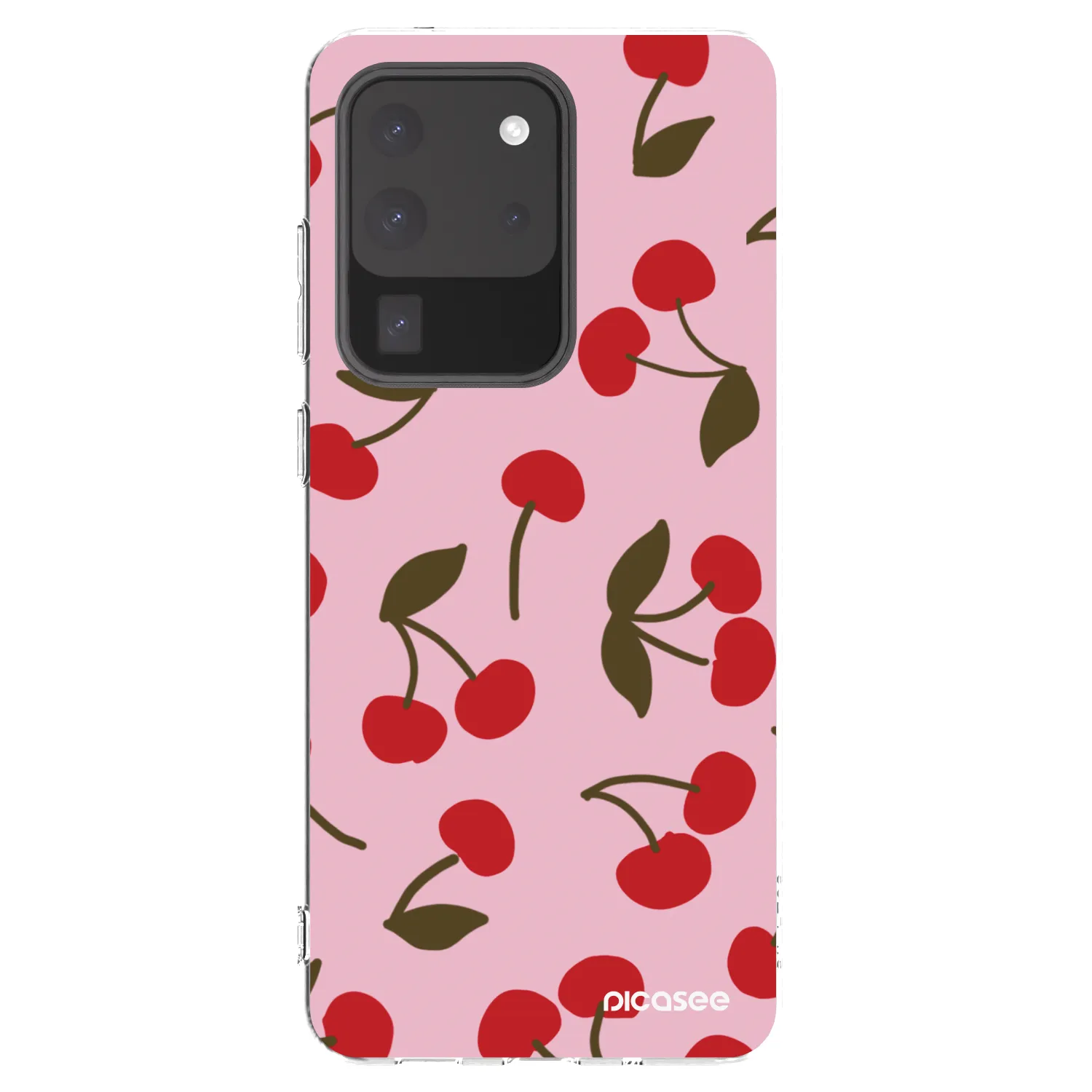 Picasee silikonska prozirna maskica za Samsung Galaxy S20 Ultra 5G G988F - Cherry